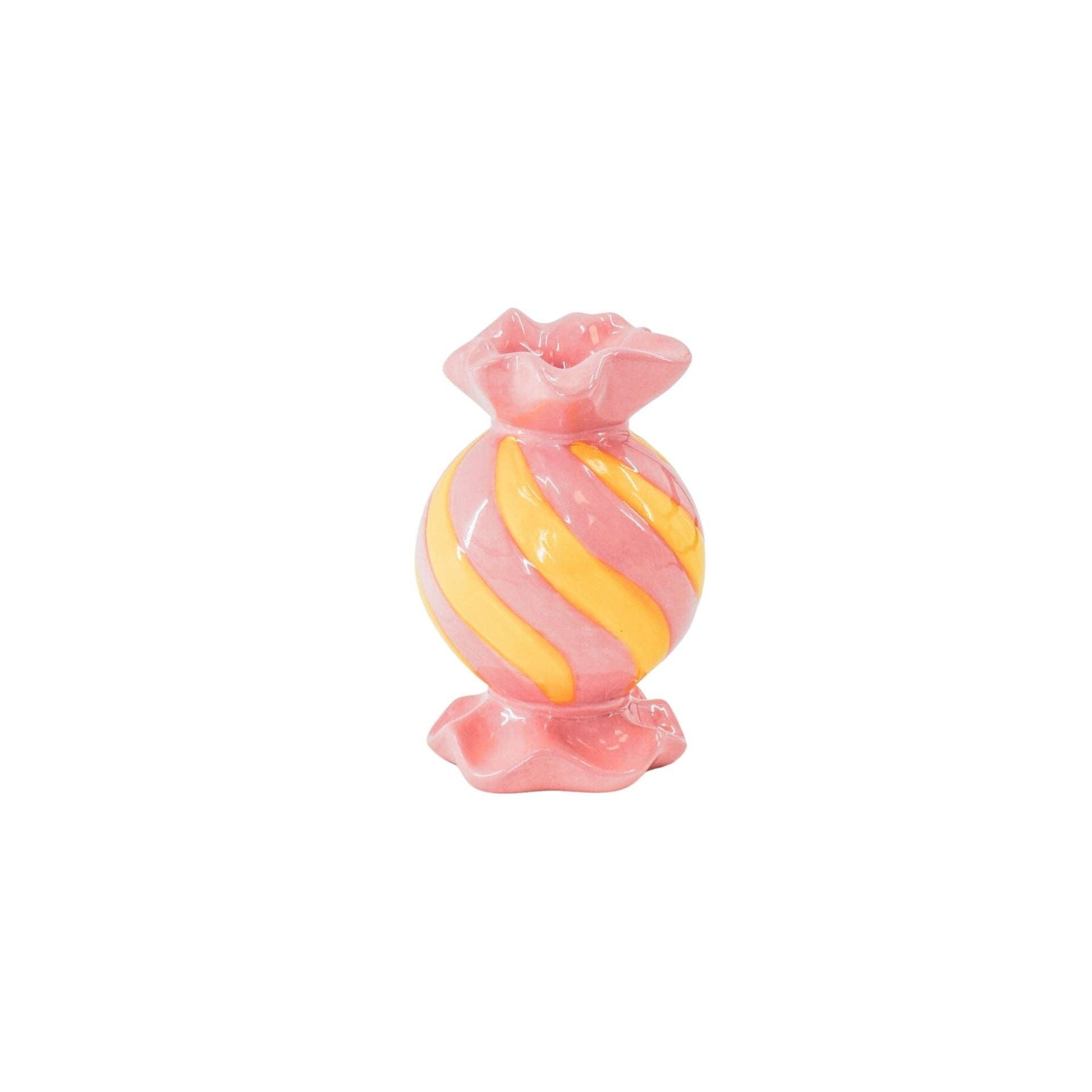 Toffee Candy Candle Holder | Pink & Yellow