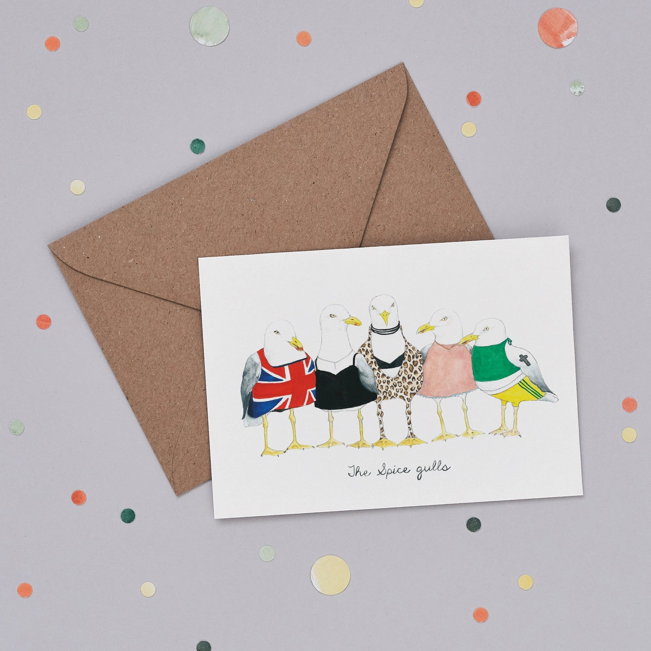 Spice Gulls Greetings Card