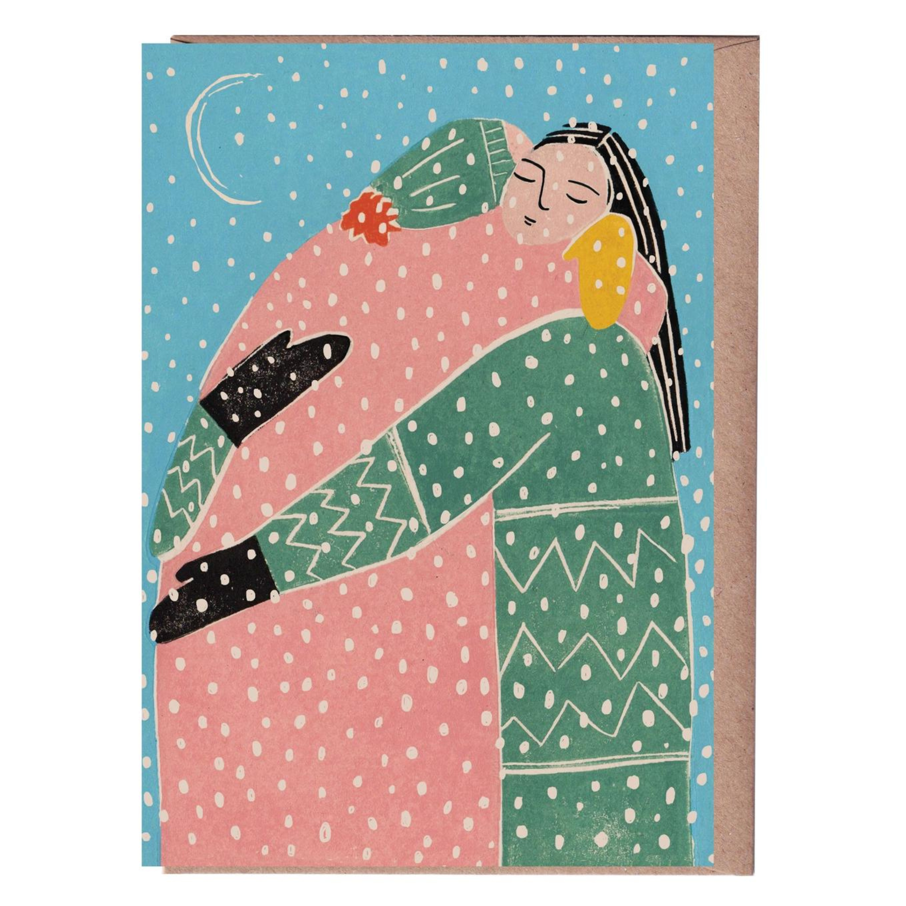 Winter Hugs Christmas Card