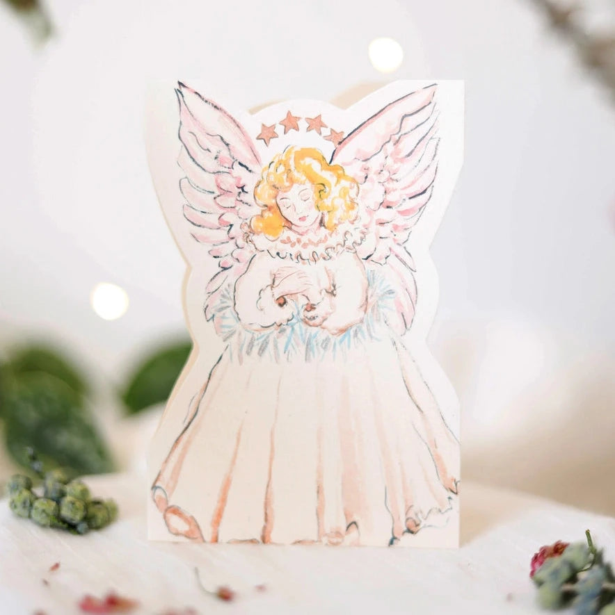 Merry Angel Die Cut Christmas Card