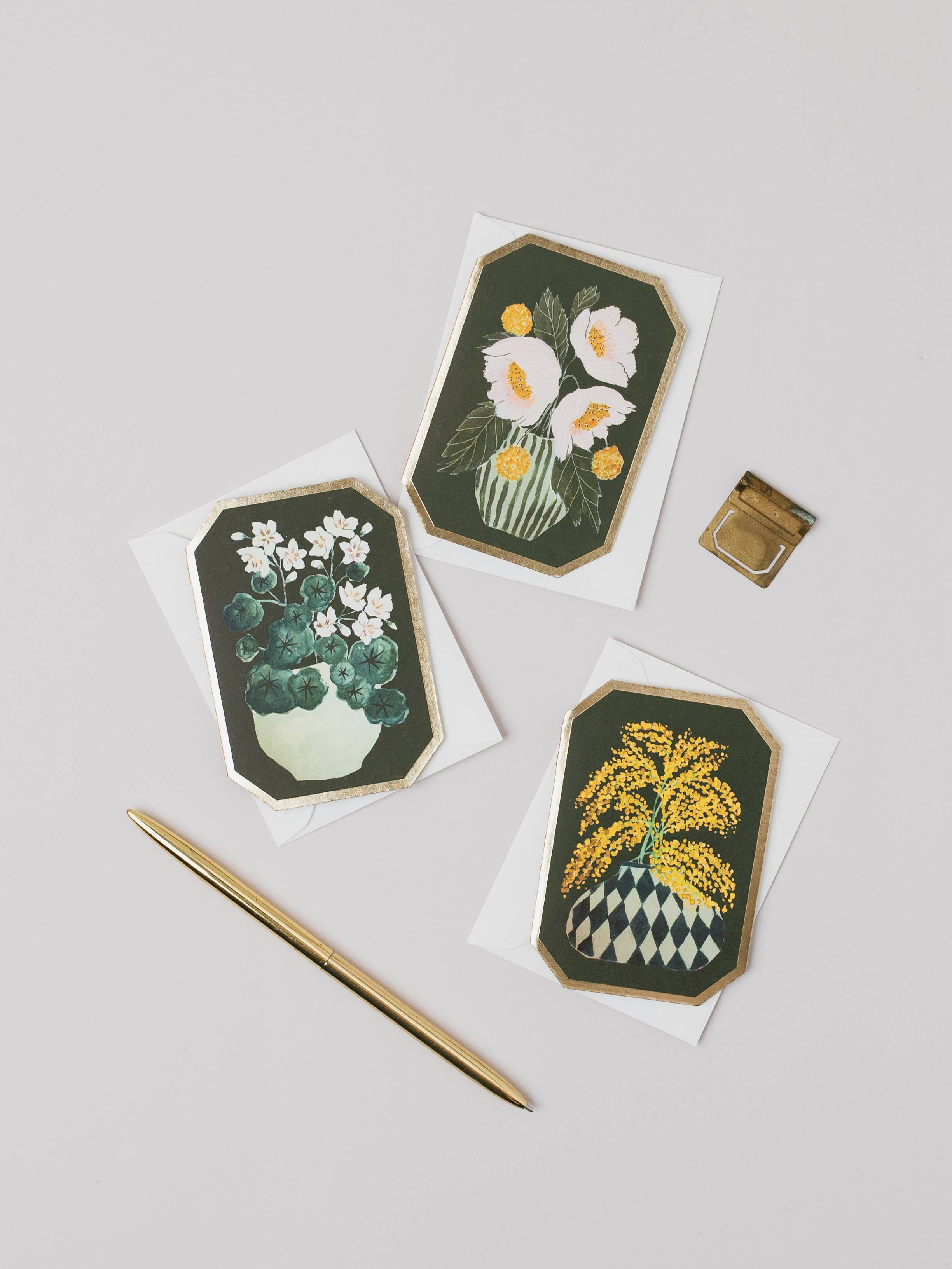 ANEMONE BOTANICAL FLORAL DIE CUT MINI CARD 