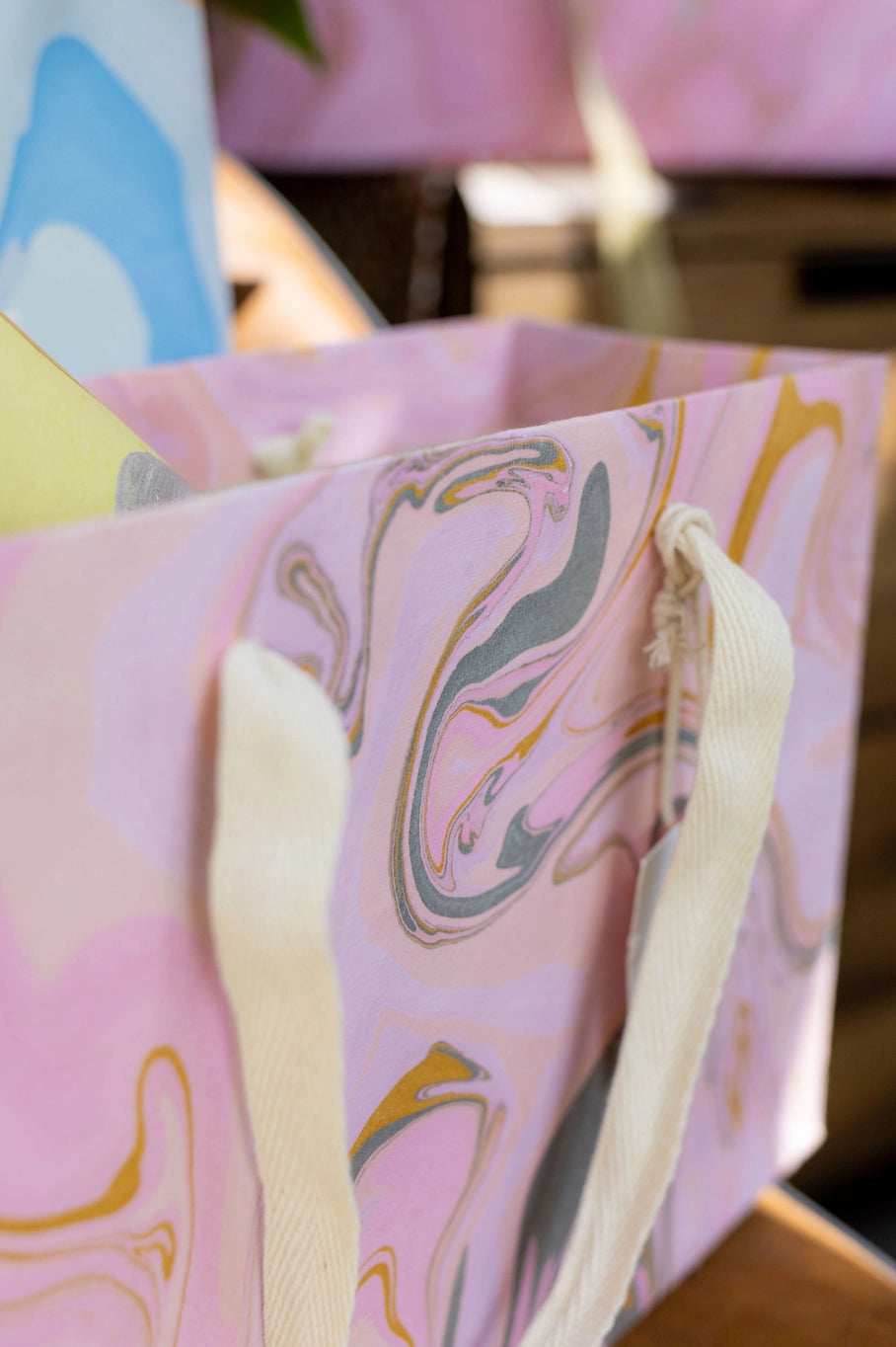 Hand Marbled Gift Bags | 3 Colours & 3 Sizes Available