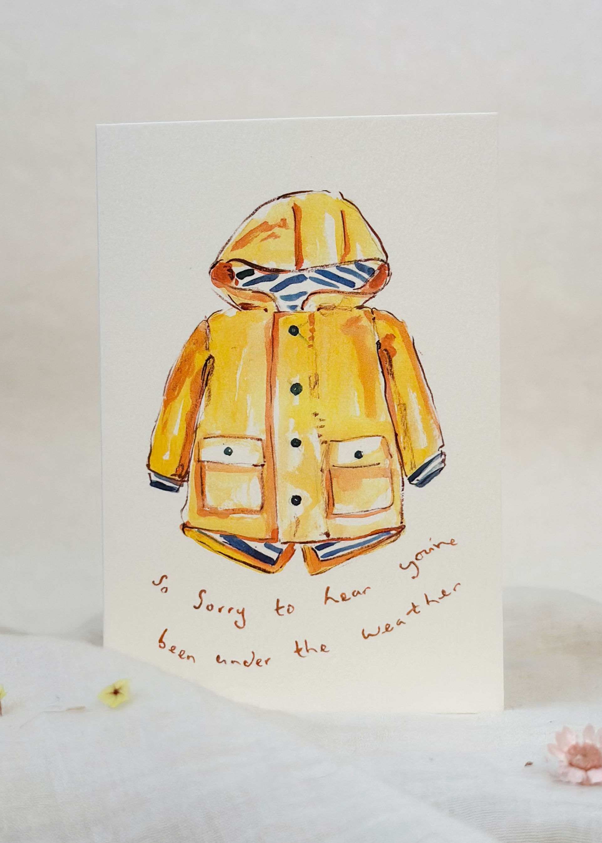 Under the weather - get well soon card