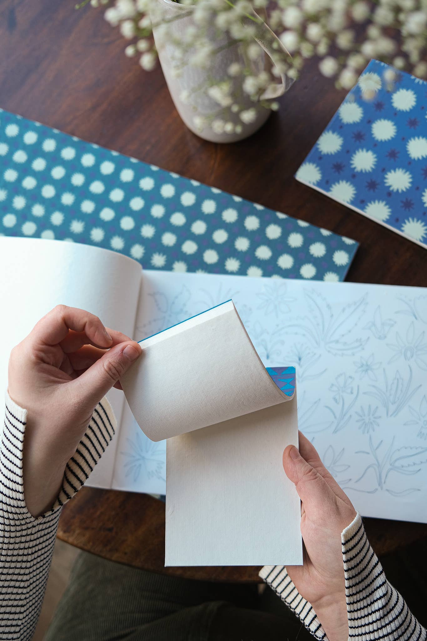 Screen Printed Sketchbooks | Blue | 3 Sizes Available