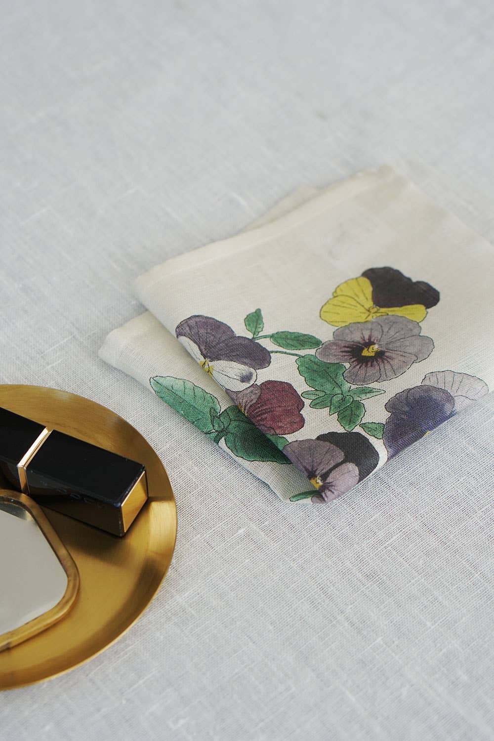 Linen Handkerchief | Pansy