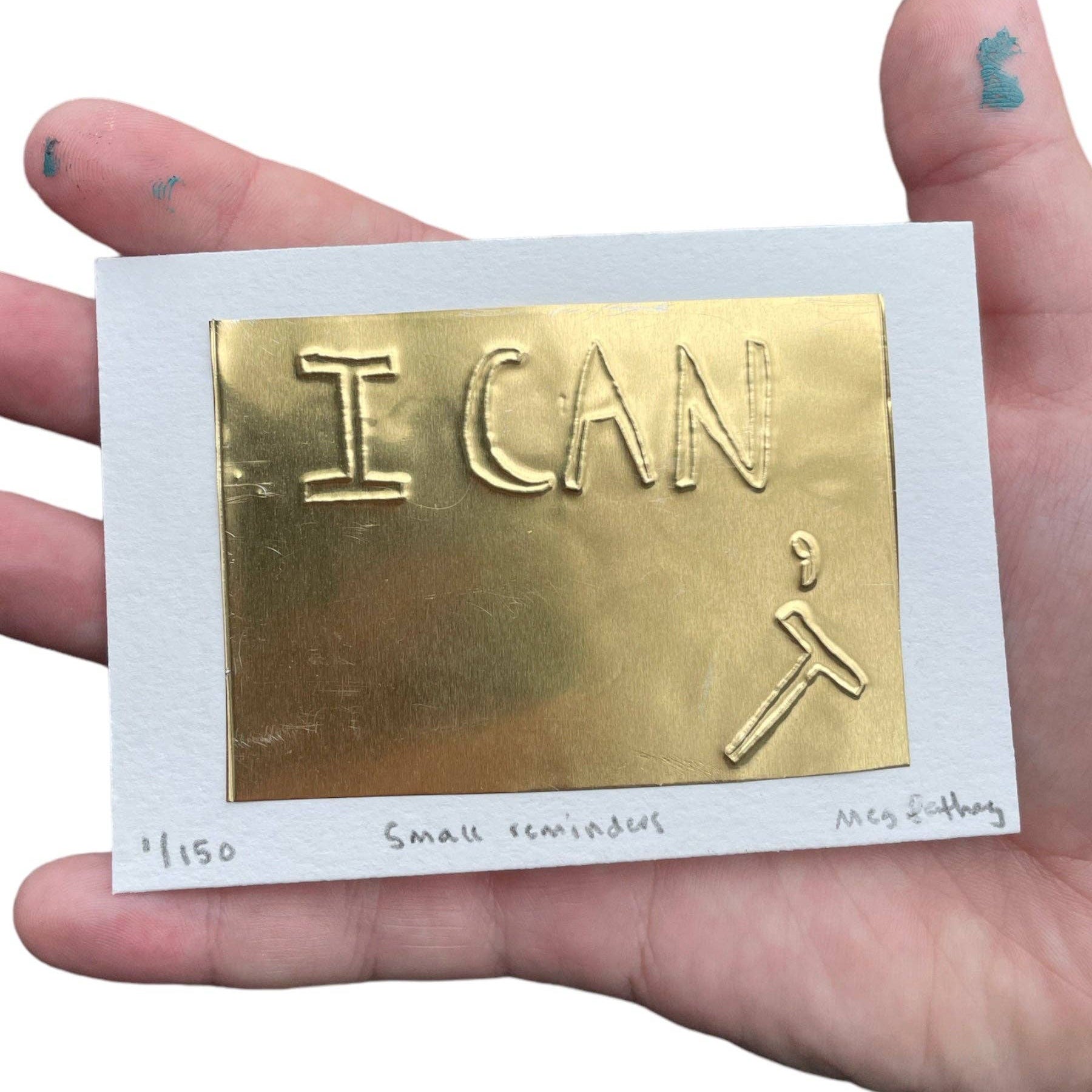 Actually, I can | Tin Embossing Original Artwork