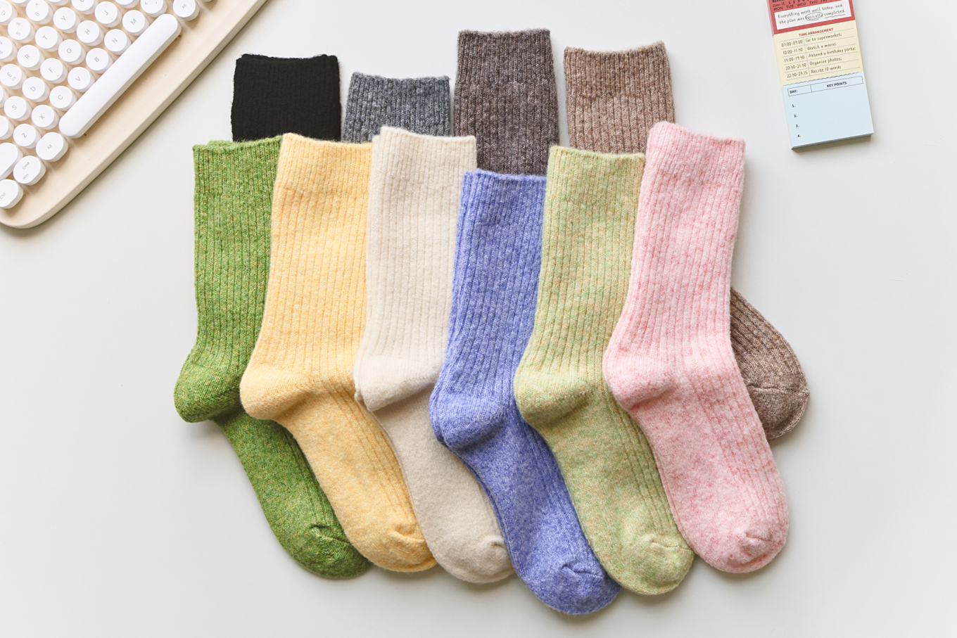 Warm Cashmere & Wool Blend Socks | 4 Colours Available