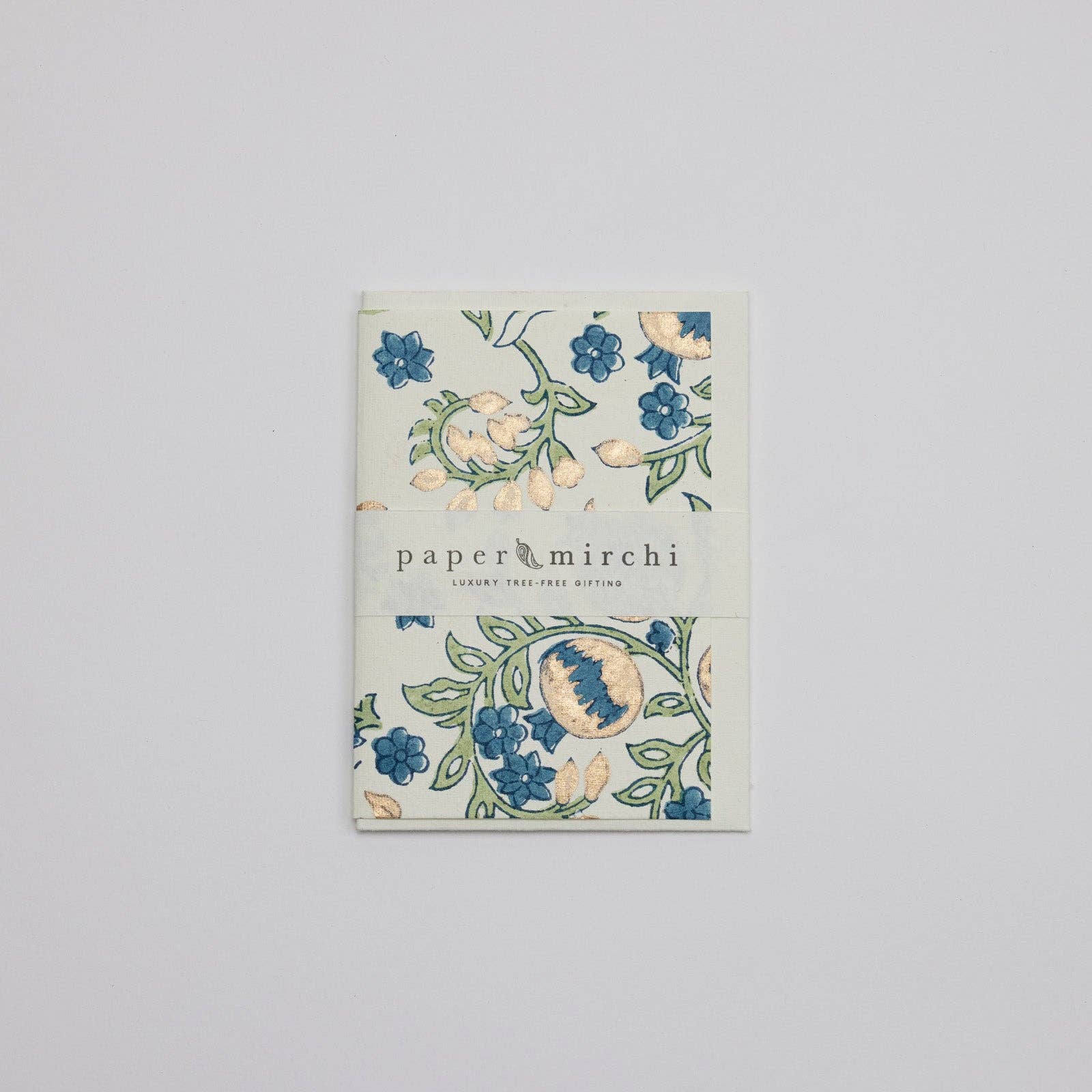 Hand Block Printed Greeting Card | Pomegranate Indigo