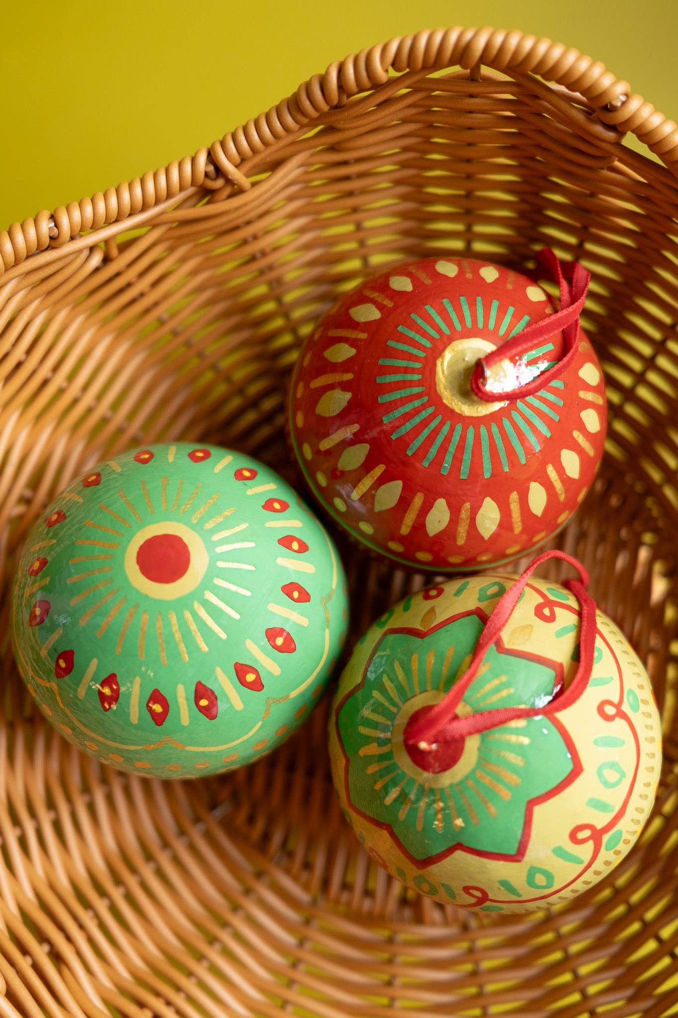 Jolly Paper Mache Baubles | 3 Designs Available