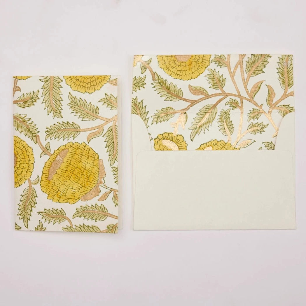 Block Printed Greeting Card | 3 Colours Available