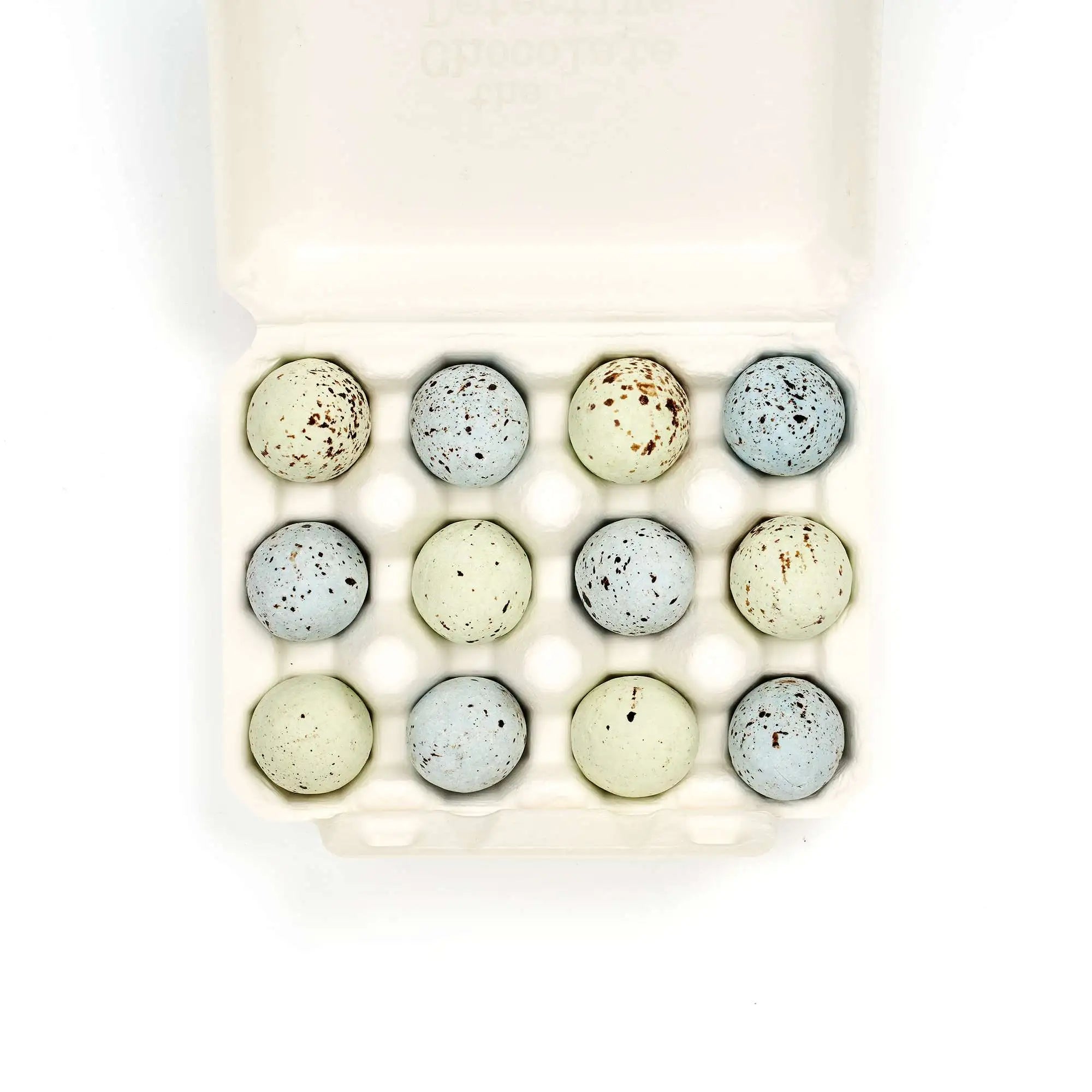12 Hazelnut Praline or Salted Caramel Rainbow Lovebird Eggs