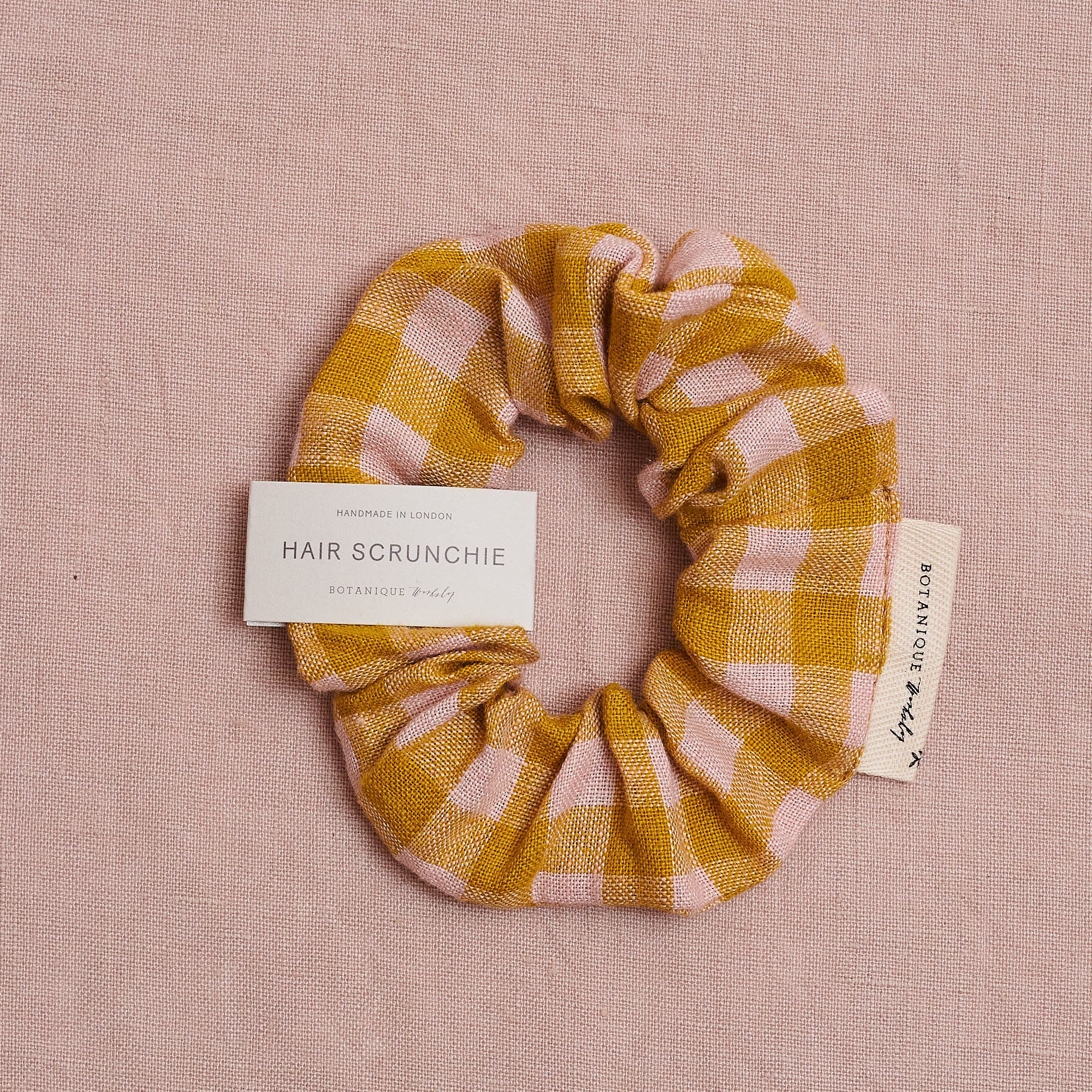 Linen Hair Scrunchie | Wes Gingham