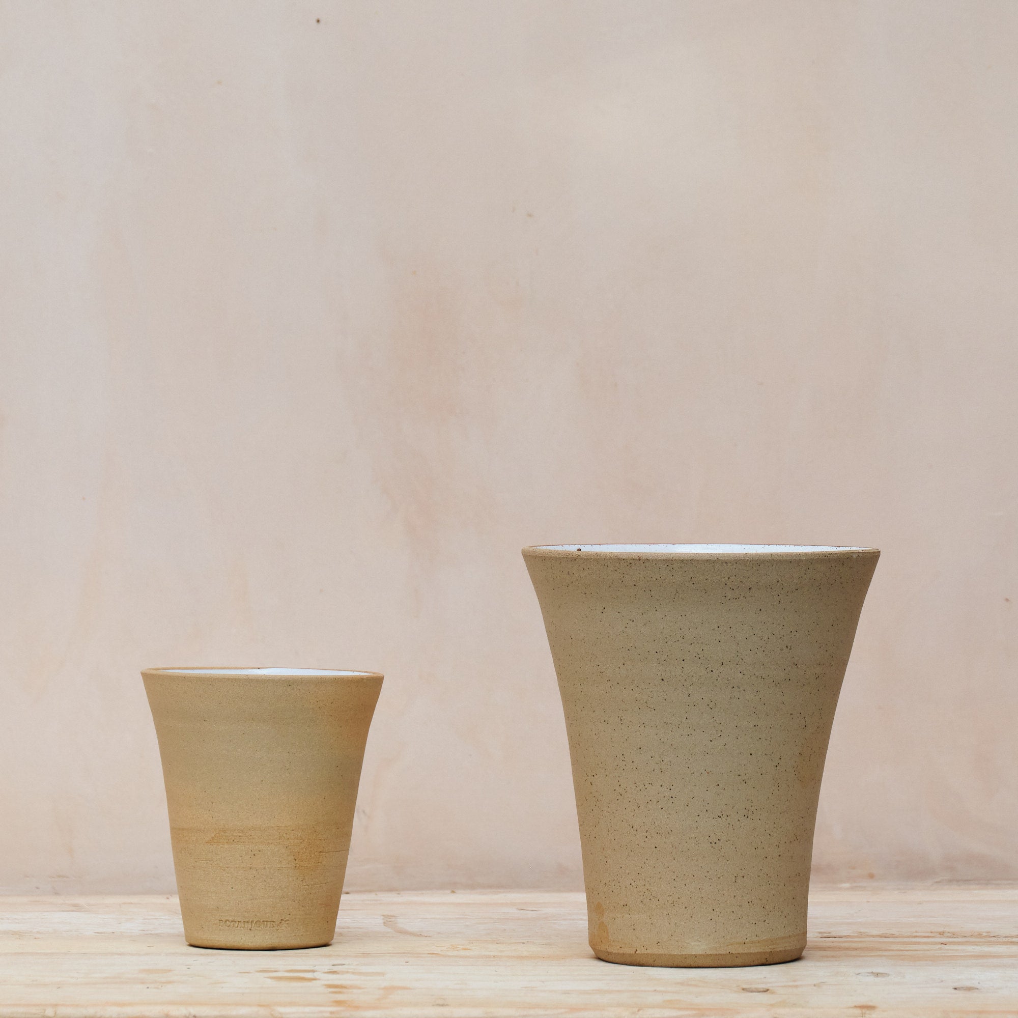 Hand Thrown Ceramic Fluted Vases | Toasted | 3 Sizes Available