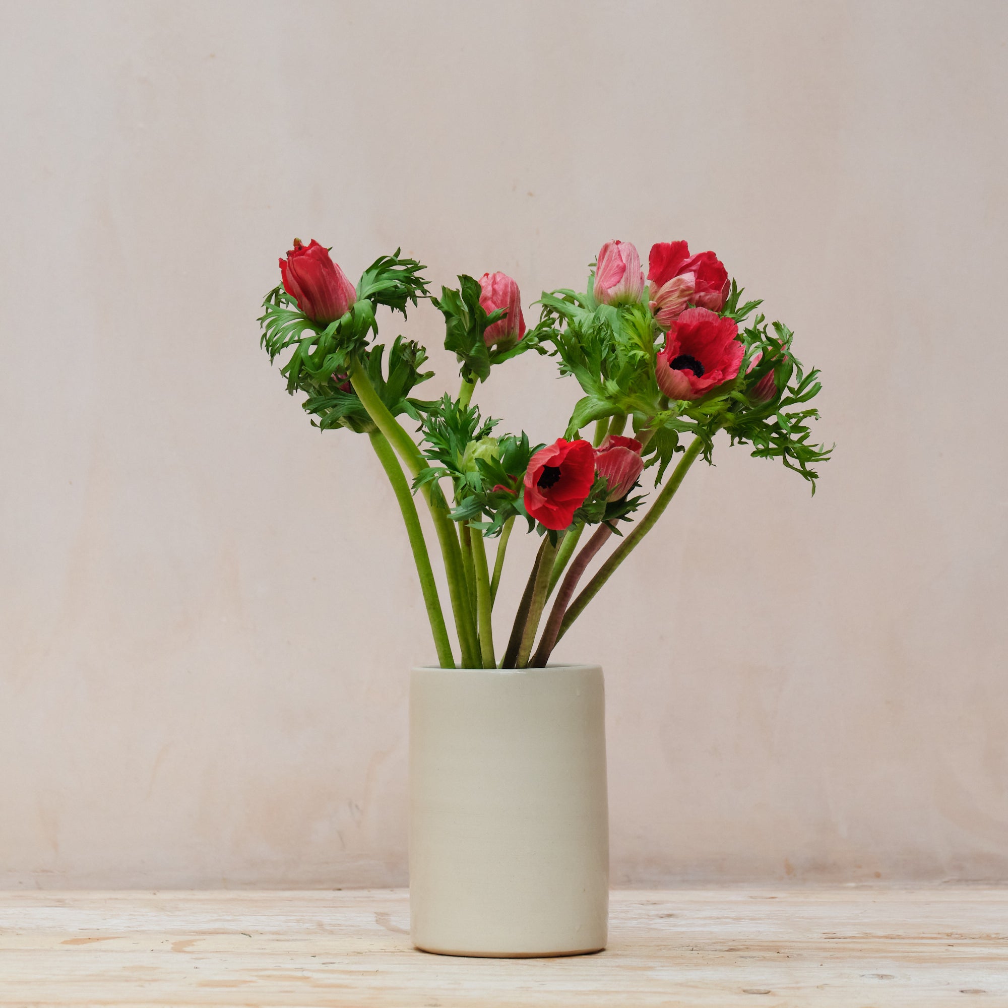 Stoneware Cylinder Vase | Clear | 2 Sizes Available