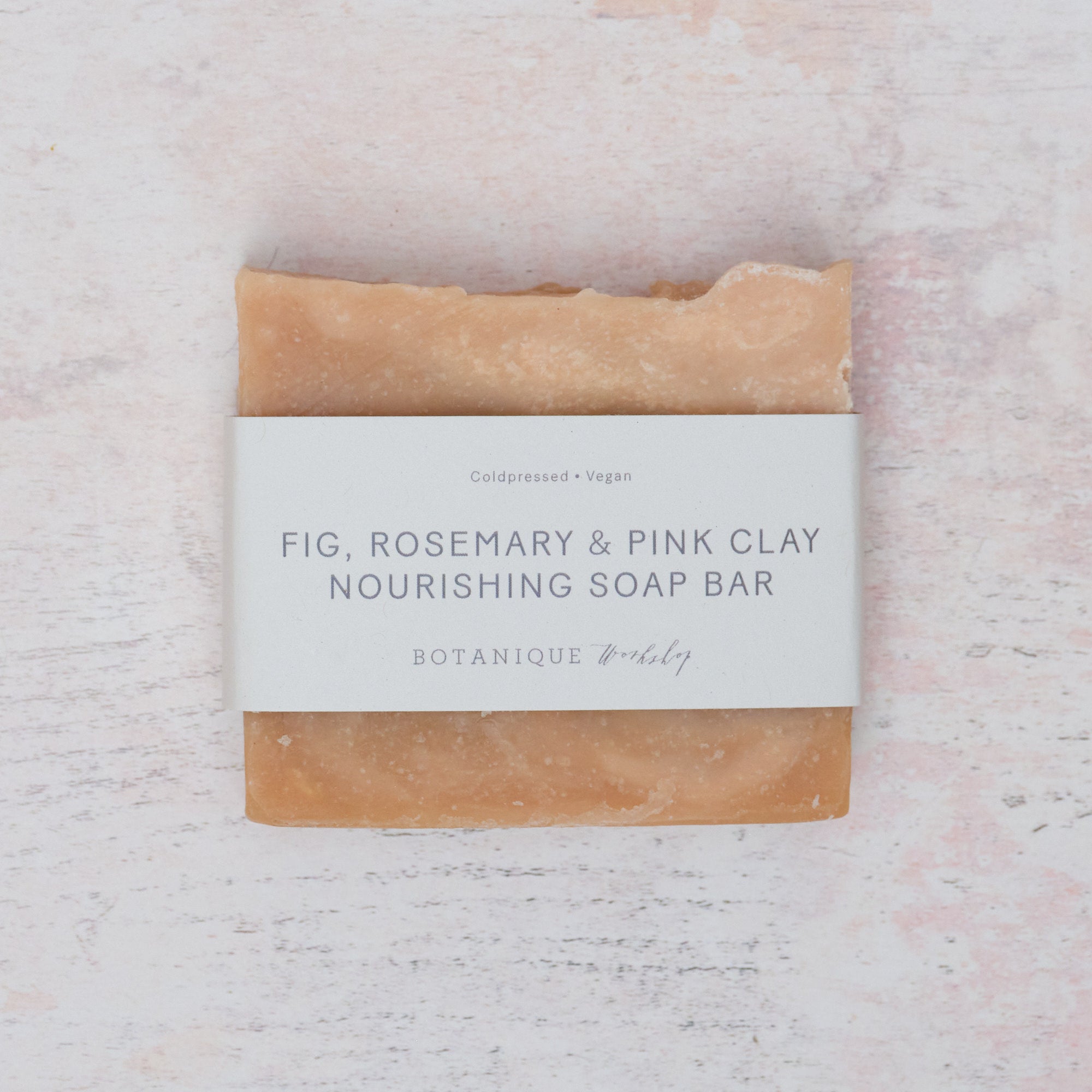 Pink clay and fig nourishing soap bar