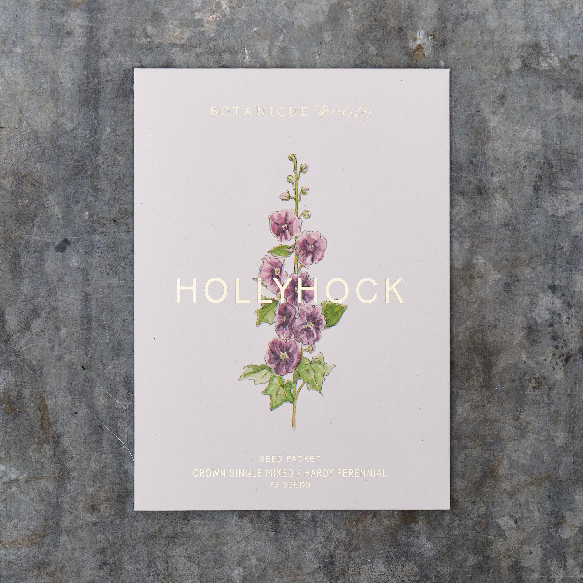 Hollyhock Crown Single Mixed Seed Packet