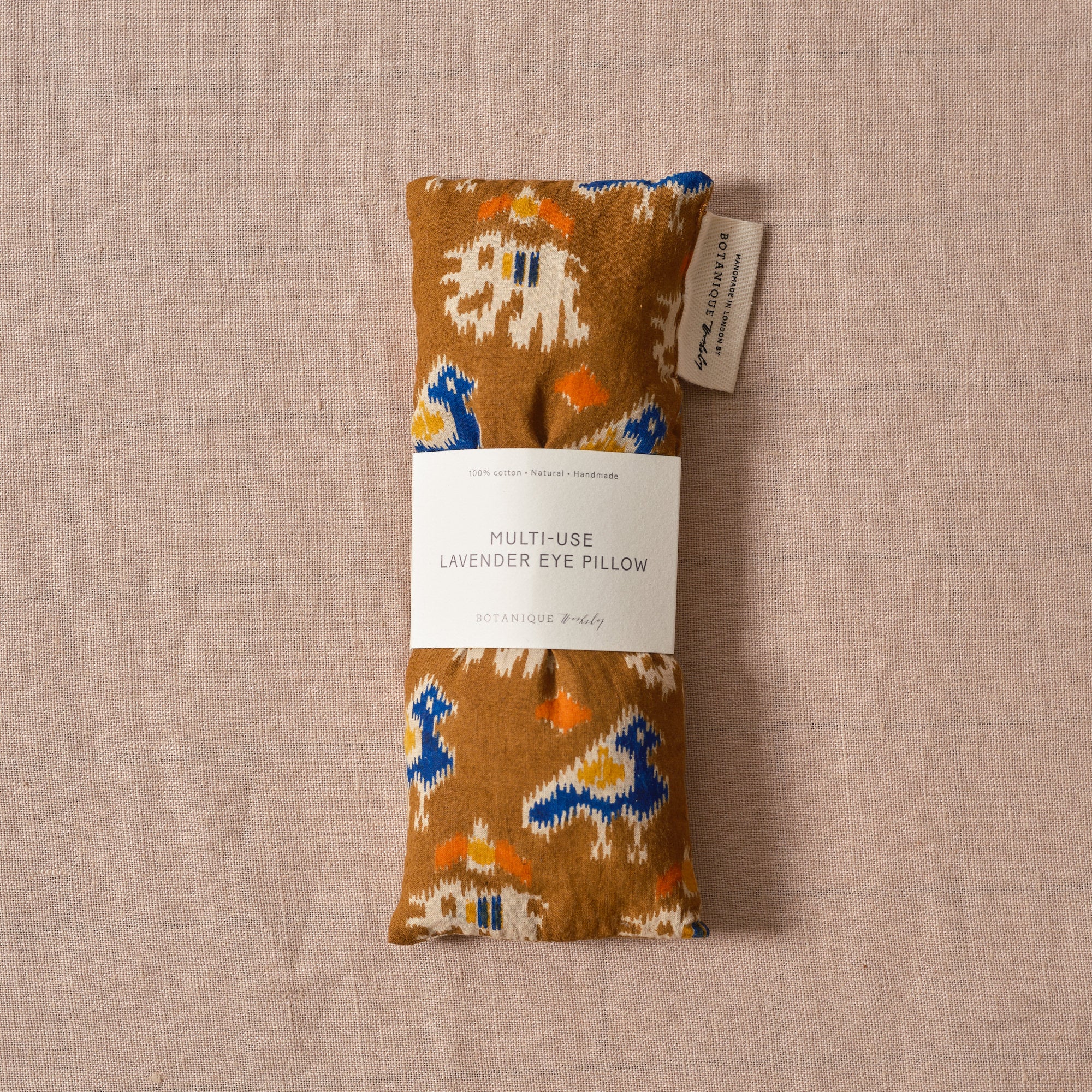Multi-Use Lavender Eye Pillow | Block Printed Bird Print