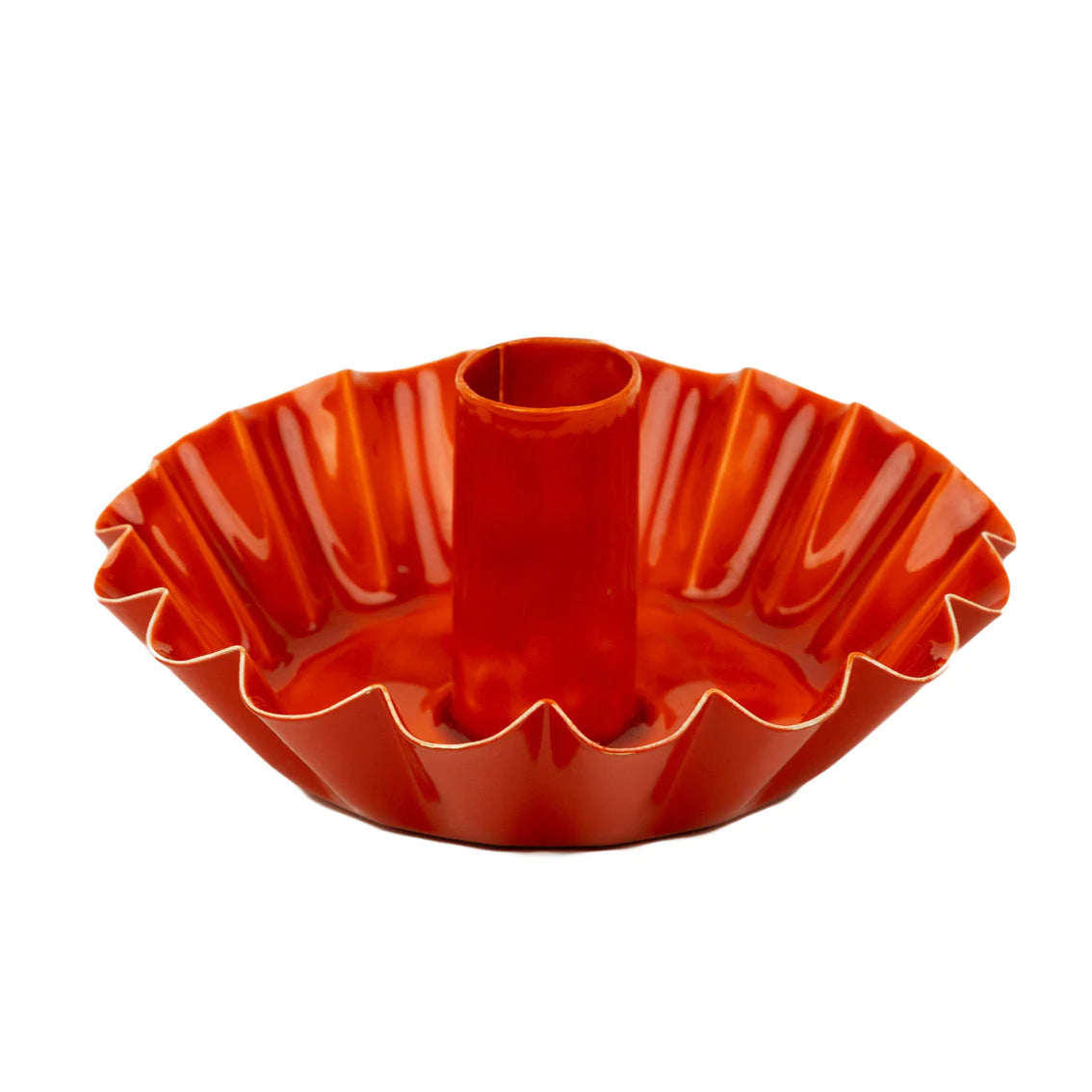 Scalloped Edge Enamel Candle Holder | 3 Colours Available