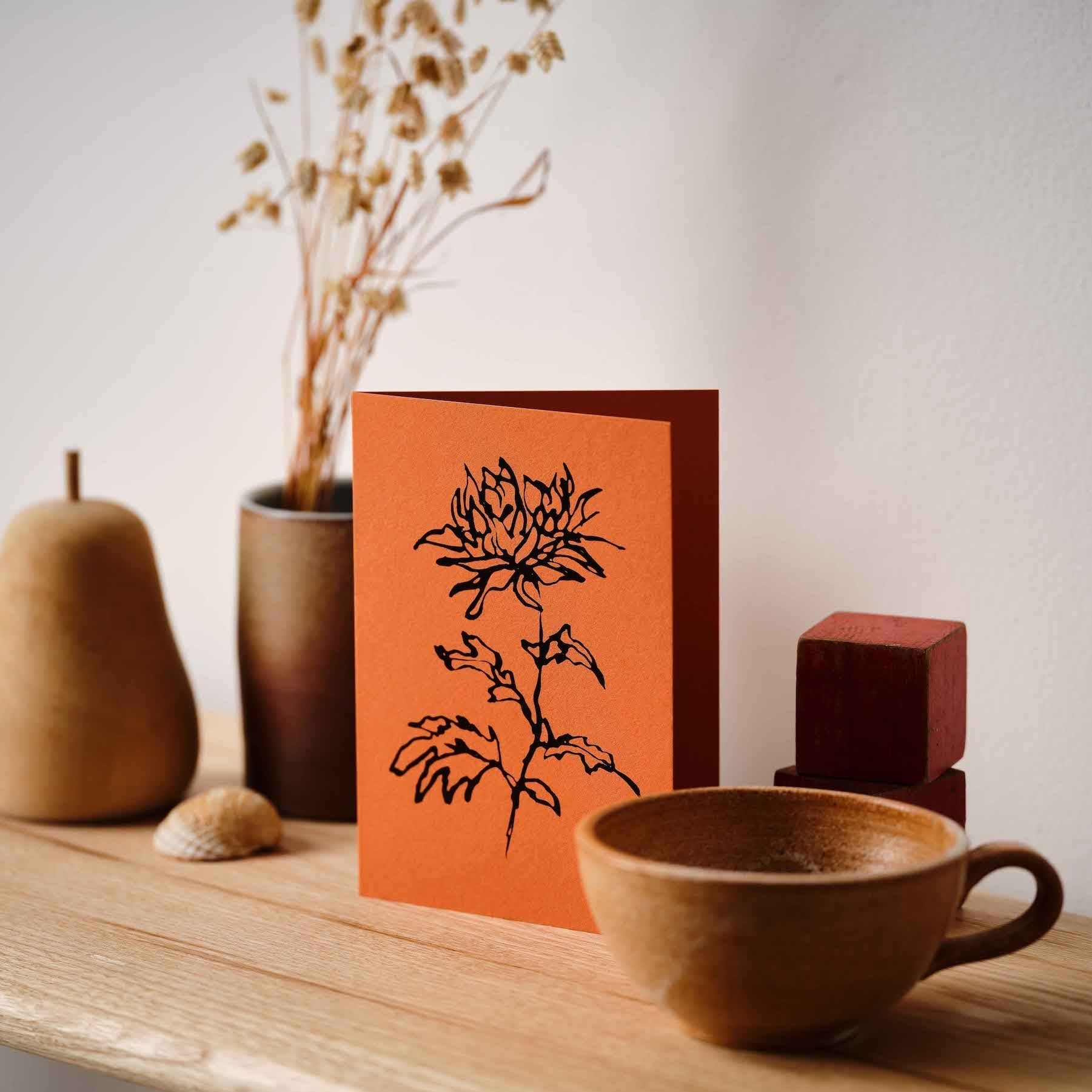 Chrysanthemum Greetings Card