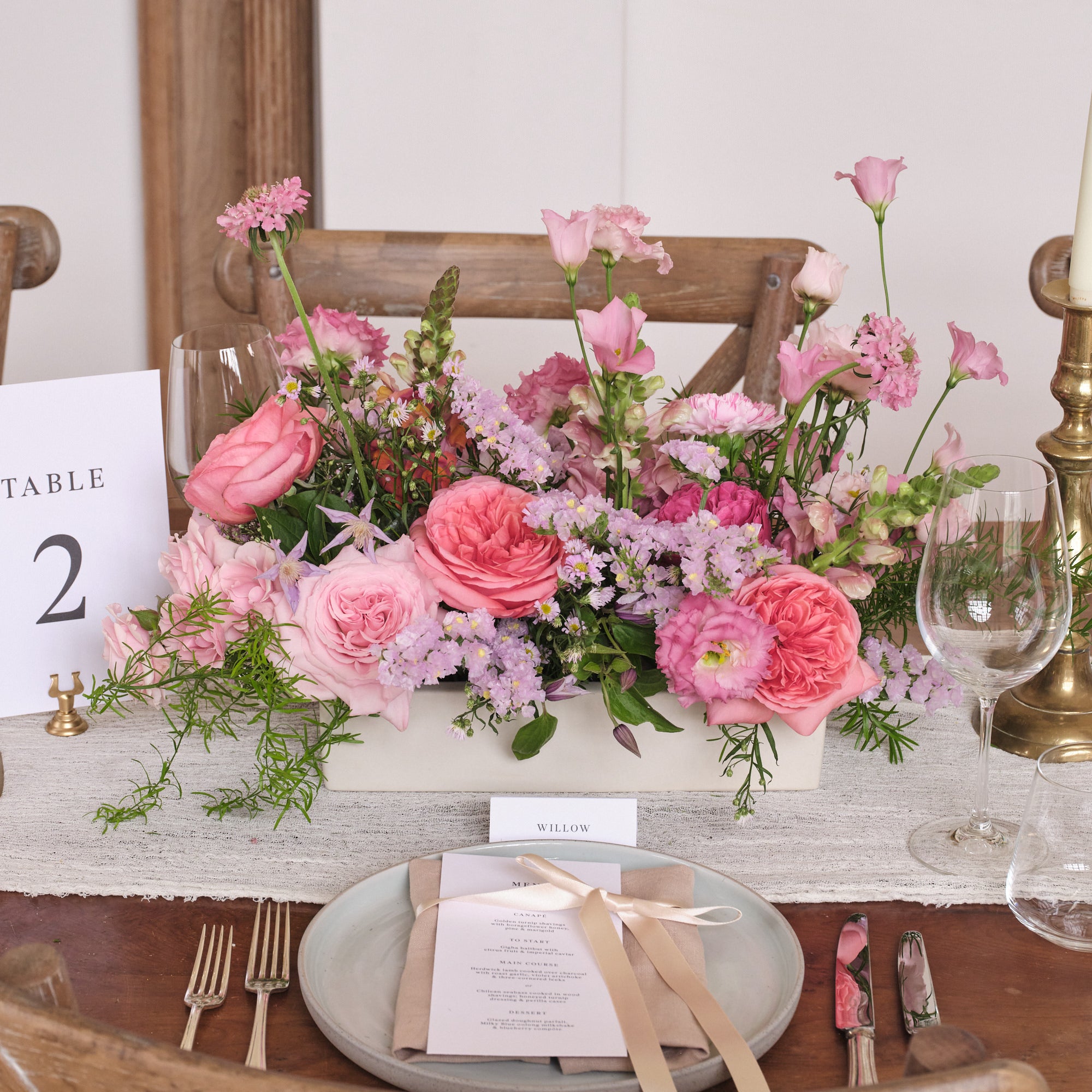 Brights in Bloom Small Trough Arrangement