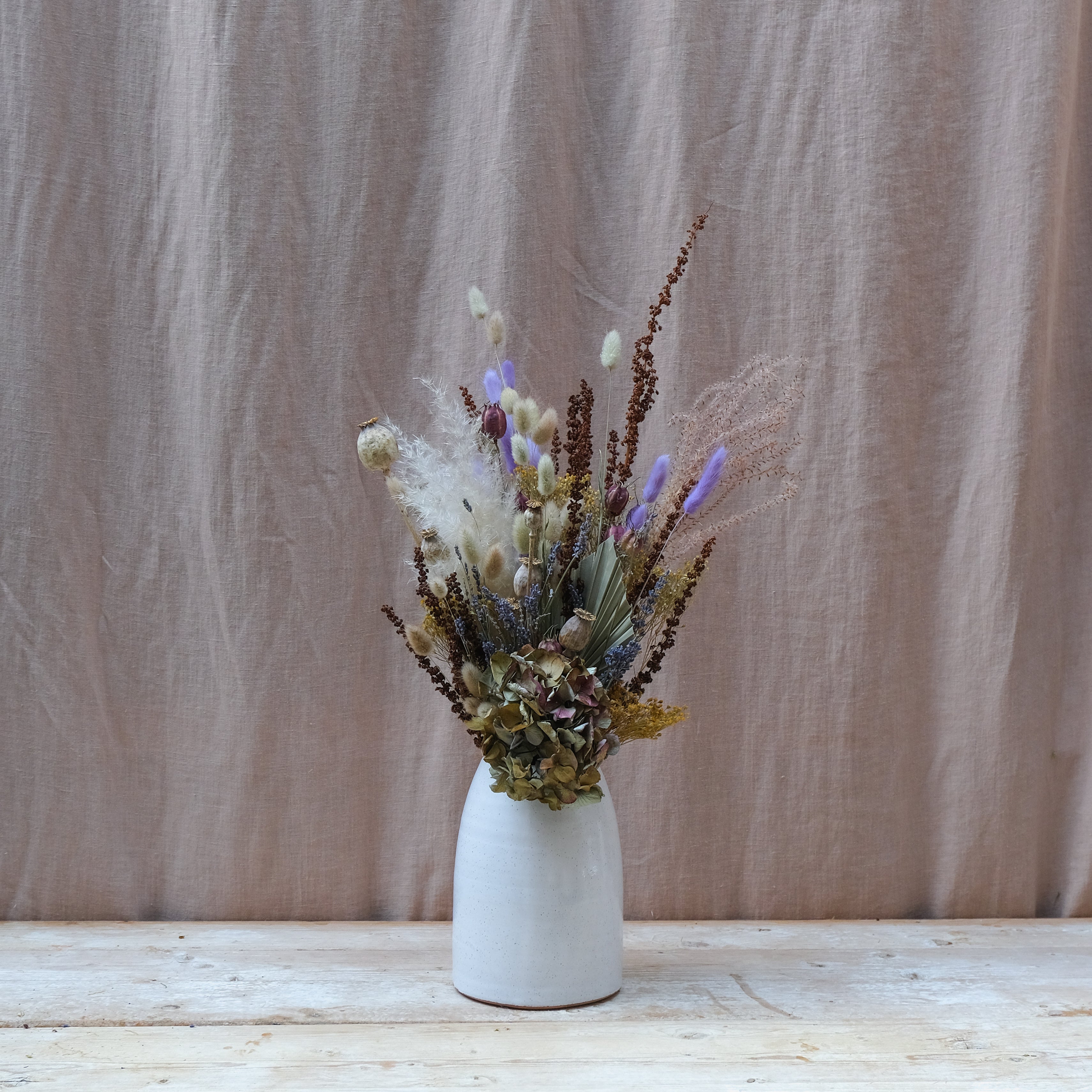 Lavender and Hydrangea purple muted dried flower bouquet