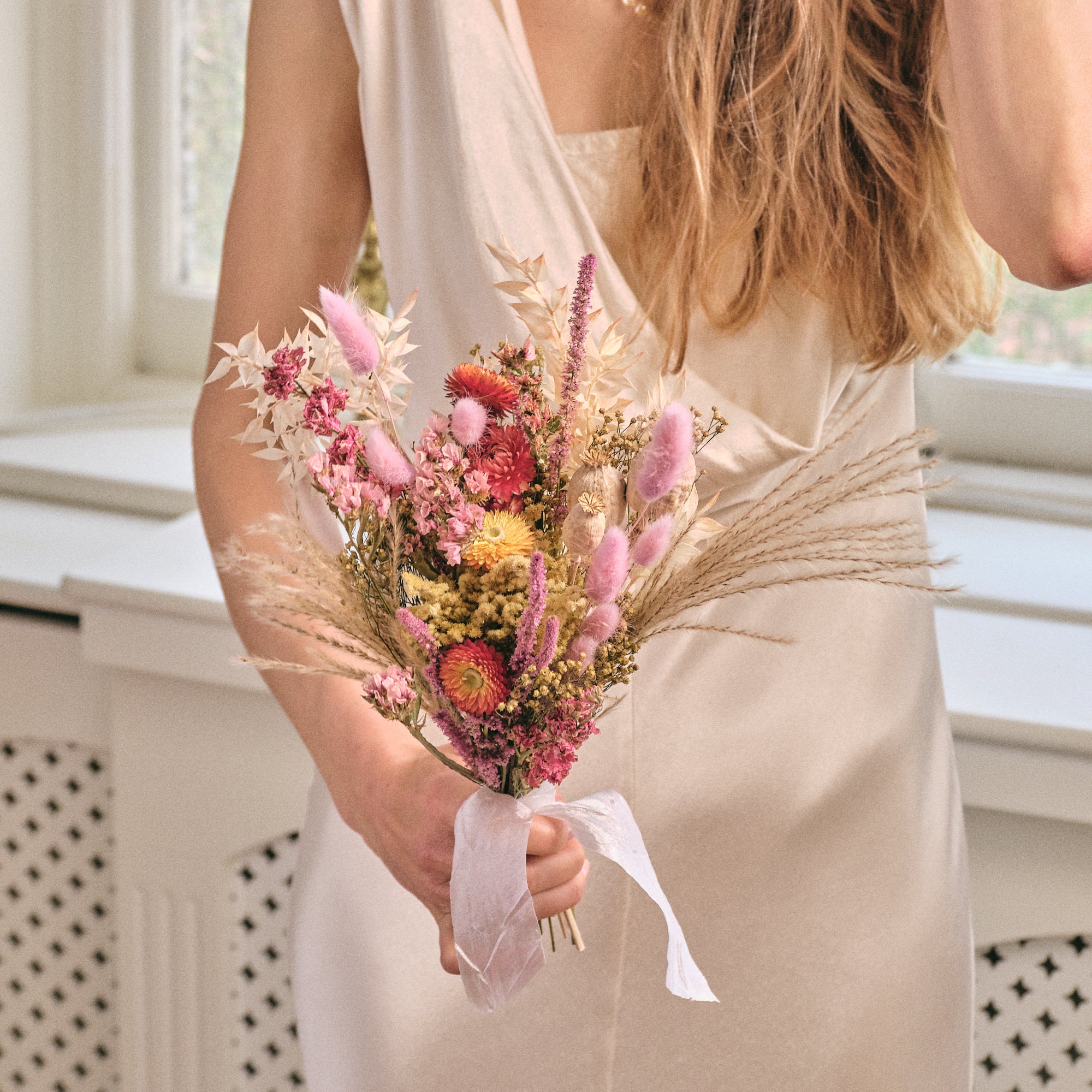 Everlasting Pastels Dried Flower Bridesmaid Bouquet