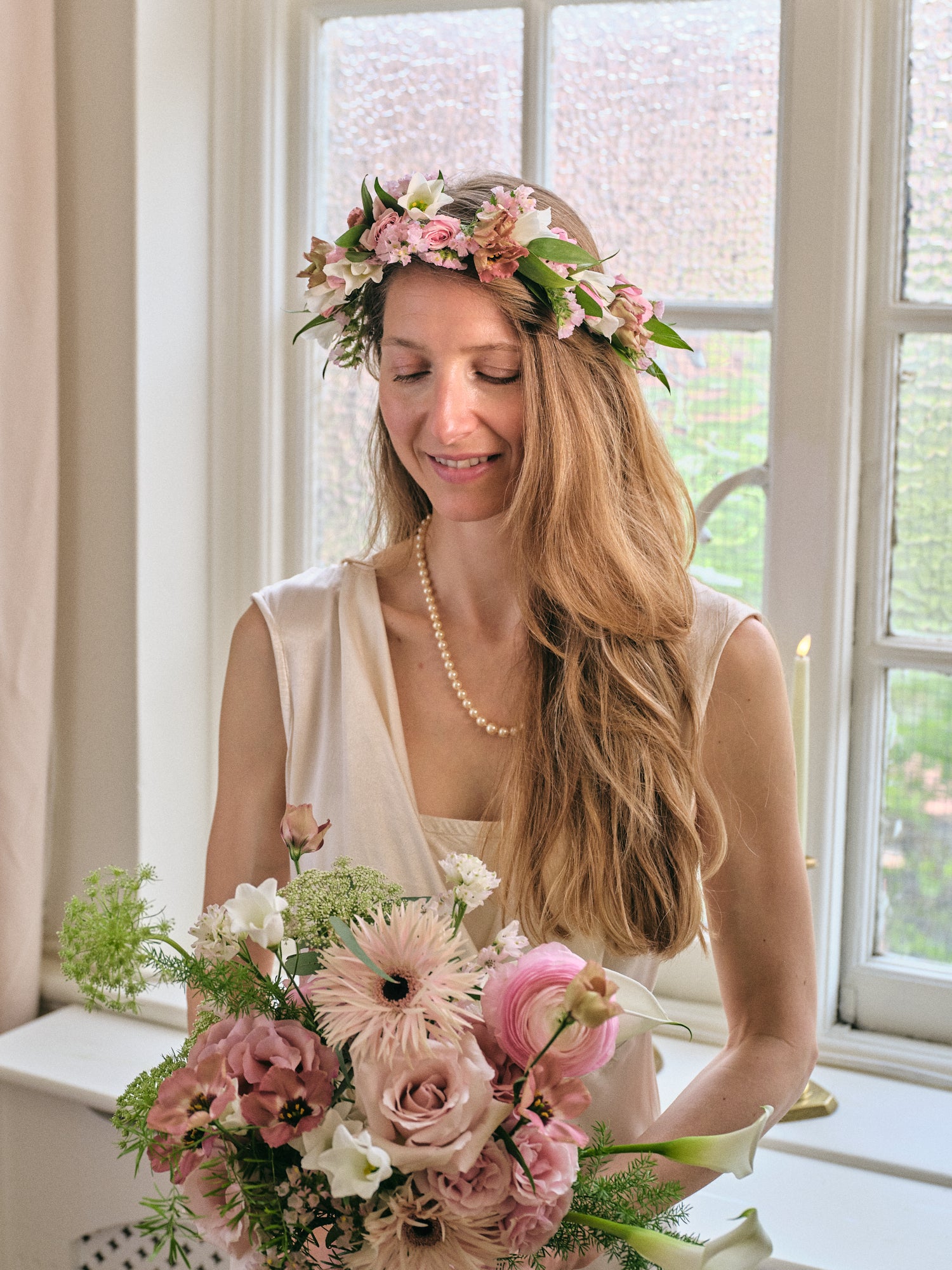 Dusty Nudes Flower Crown