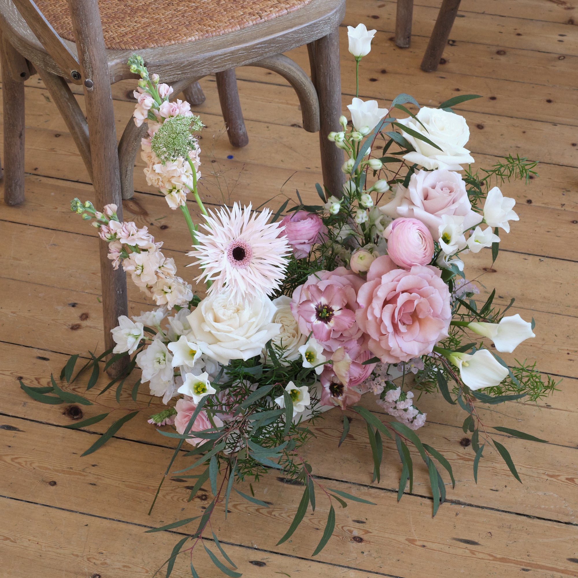 Dusty Nudes Small Trough Arrangement