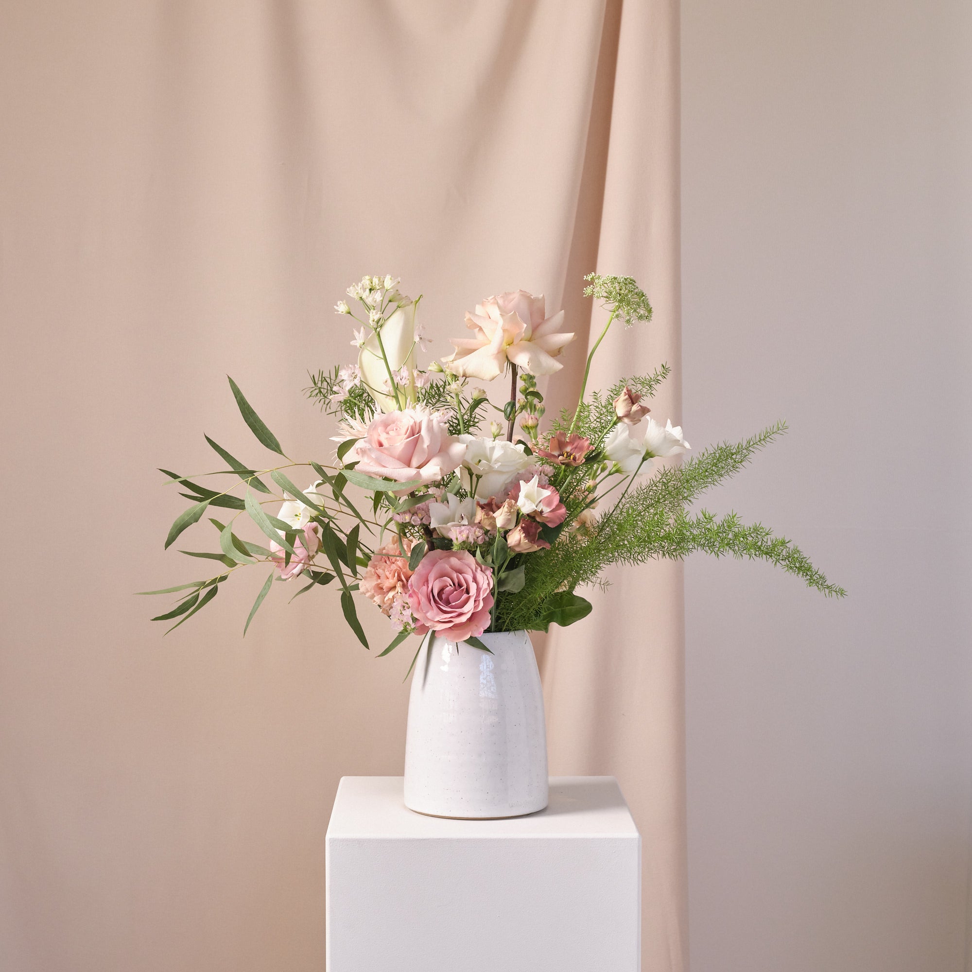 Dusty Nudes Vase Arrangements