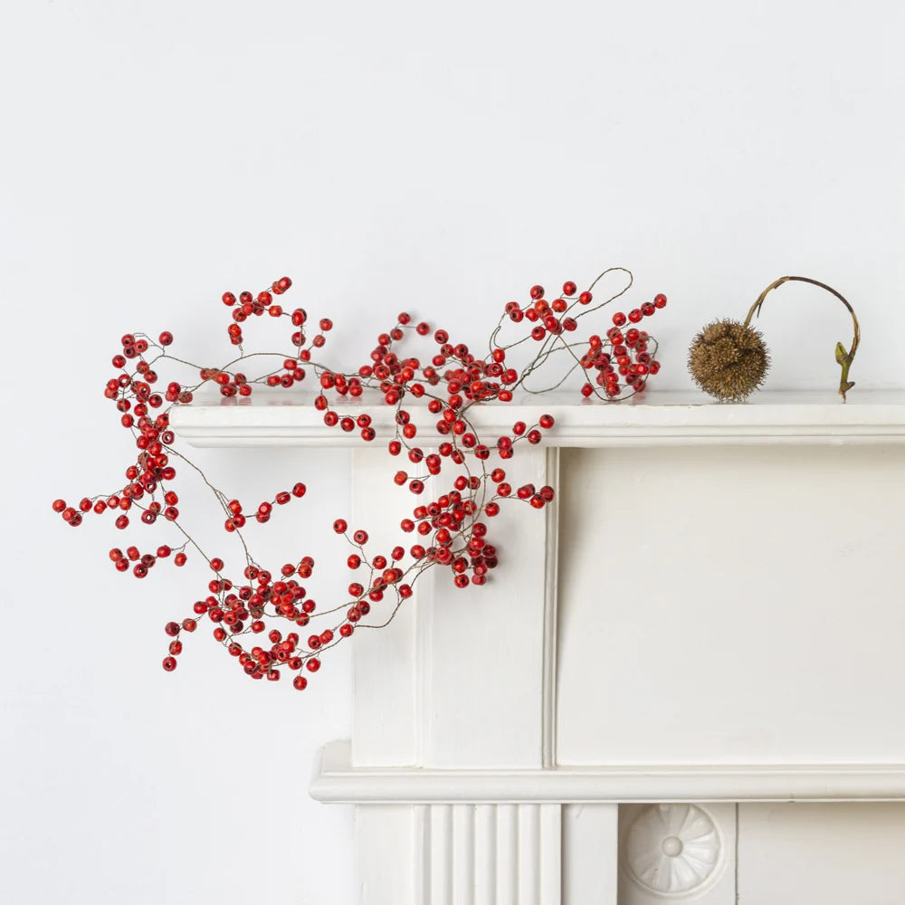 Red Berry Wooden Garland