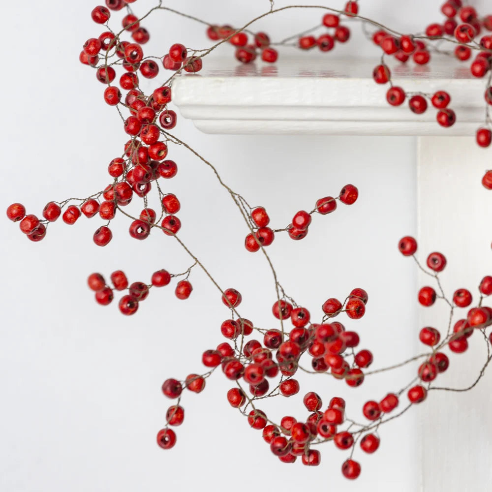 Red Berry Wooden Garland