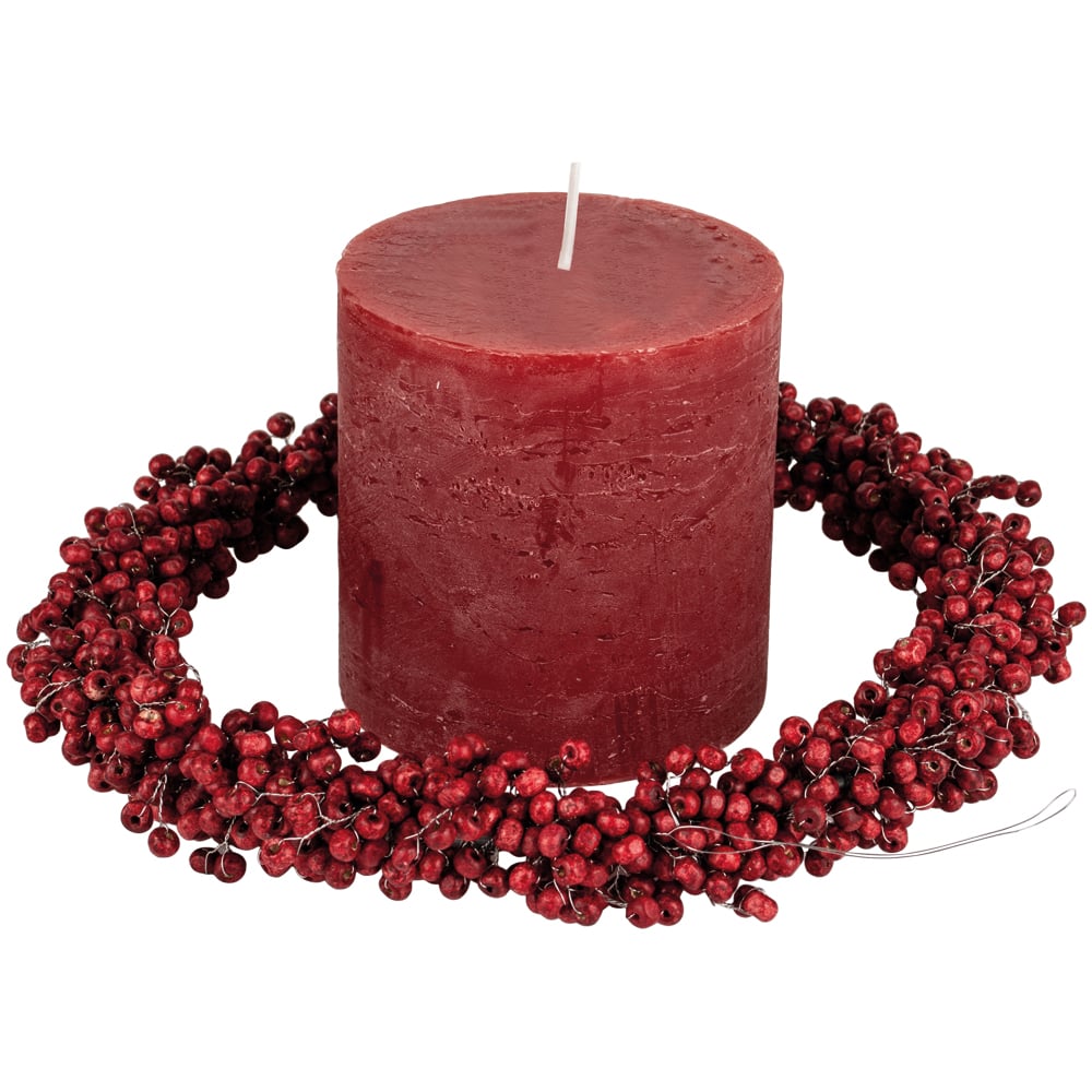 Red Berry Wooden Wreath | Small