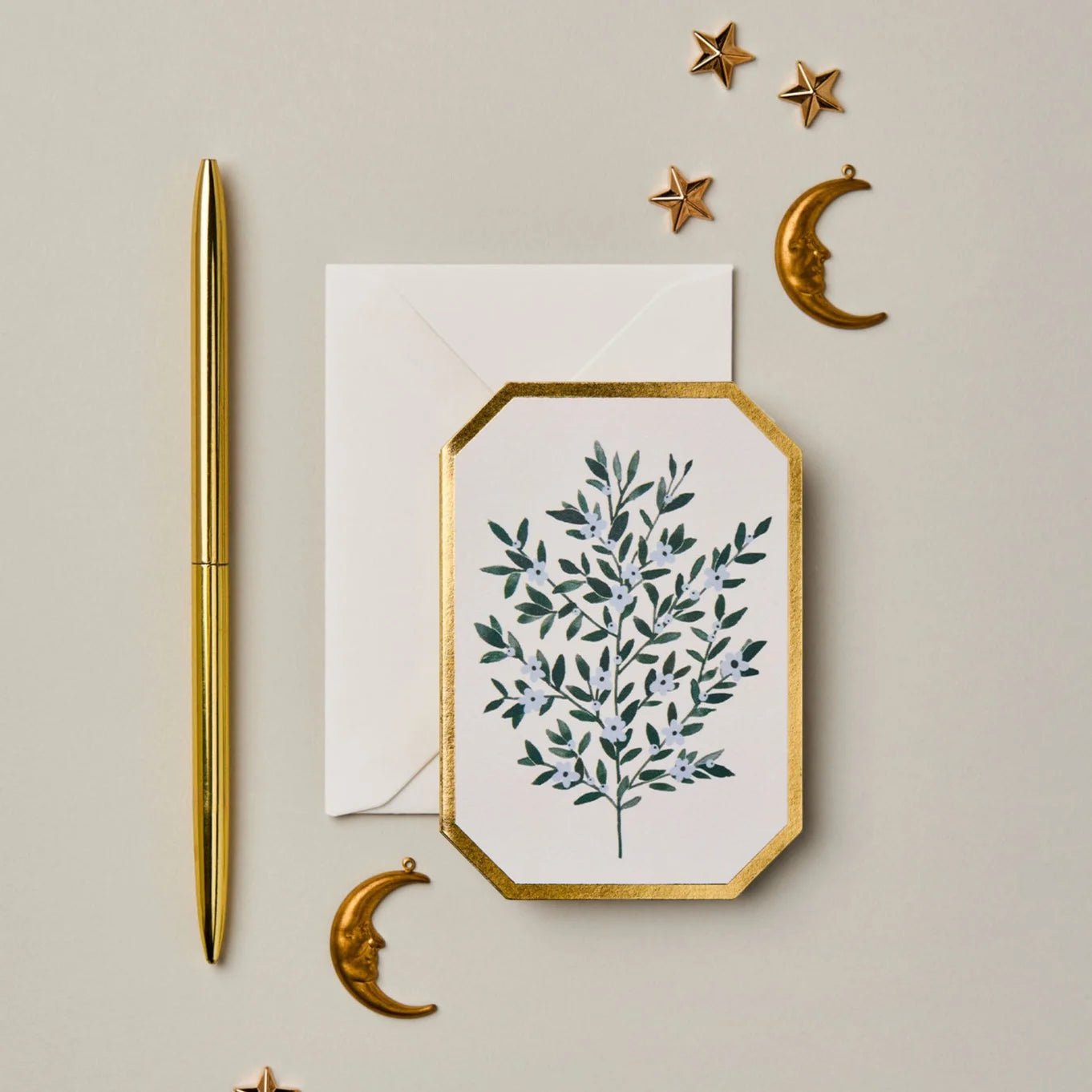 Forget Me Not Botanical Die Cut Mini Card