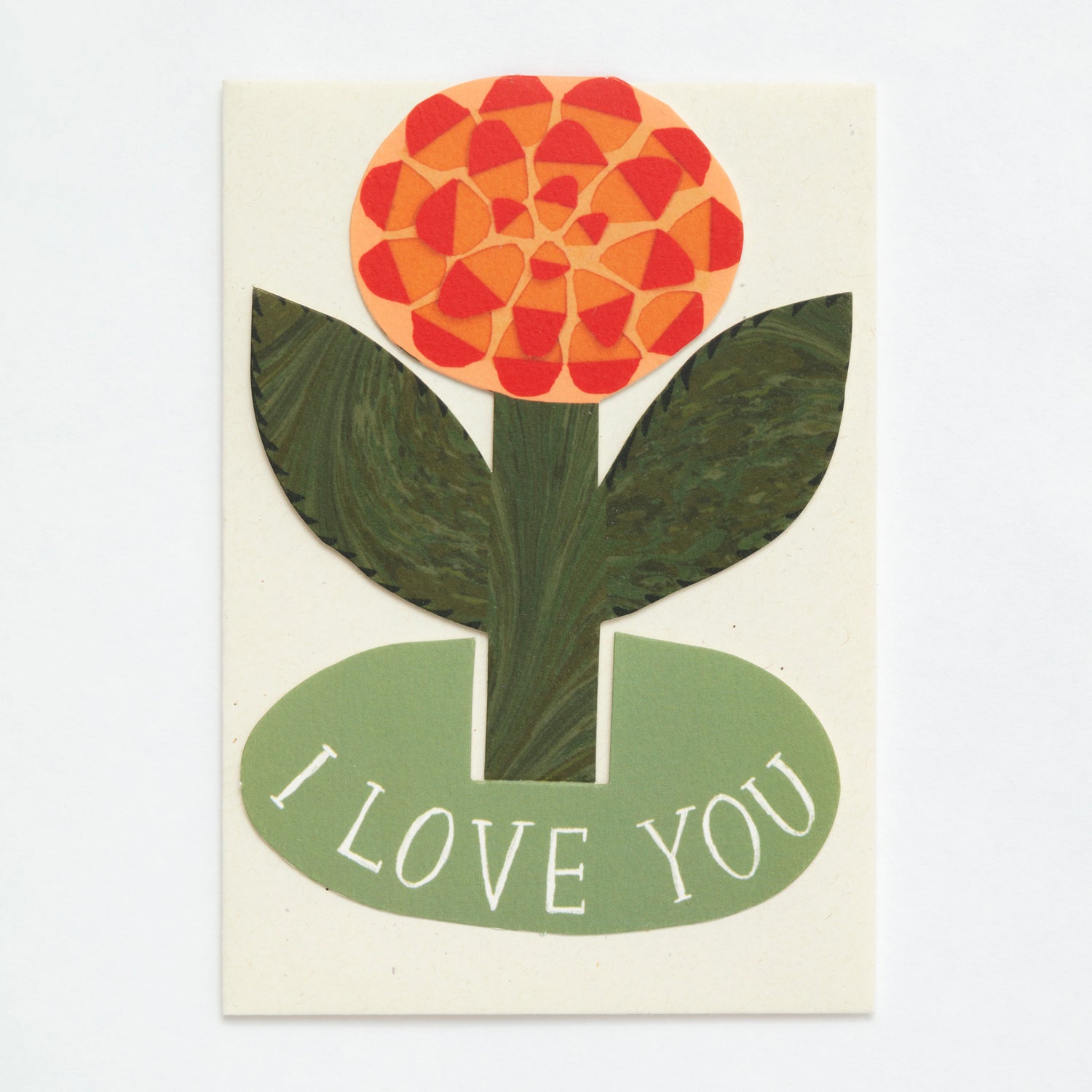 'I Love You' Stand Up Rose Card