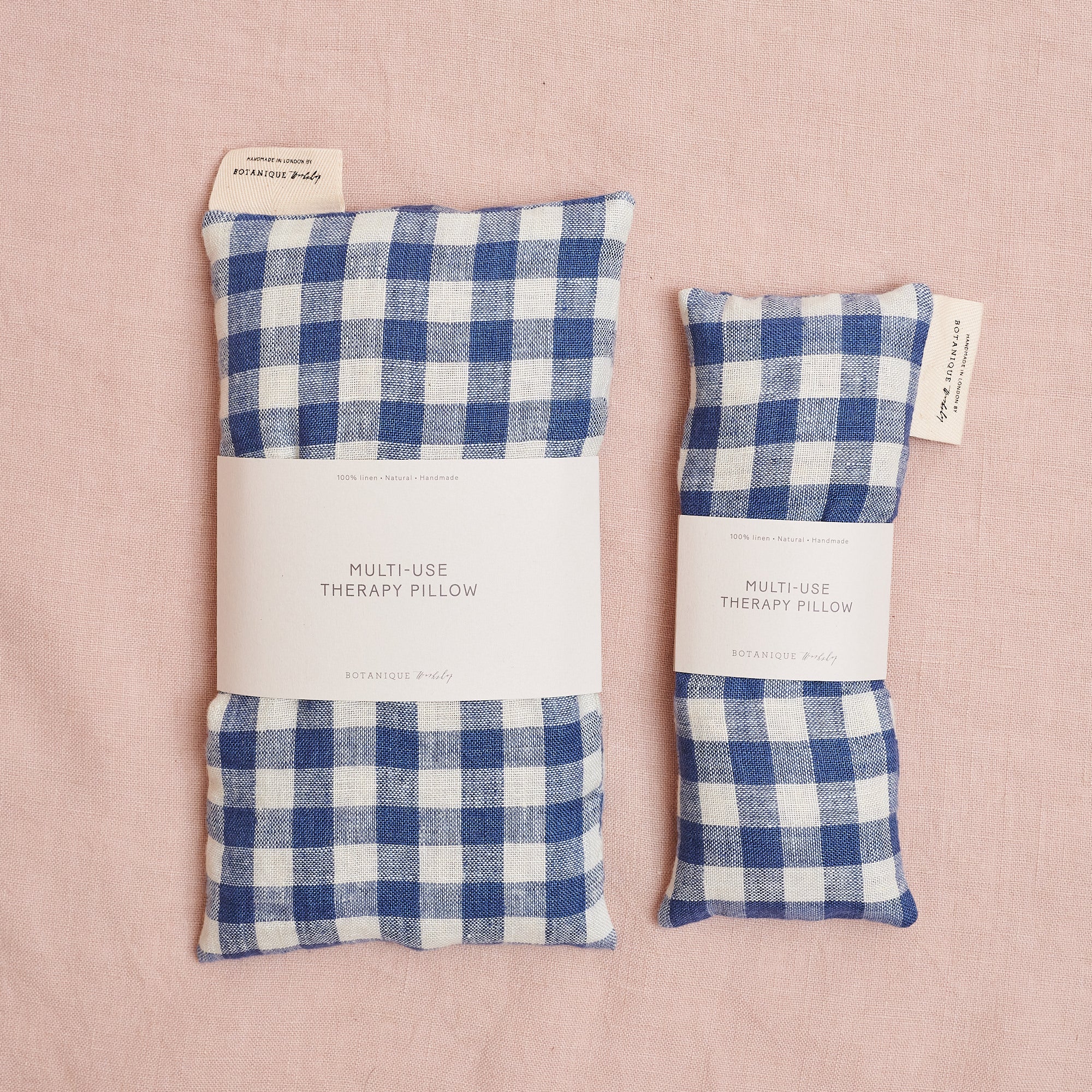 Multi-Use Lavender Therapy Pillow: Linen Fara Gingham