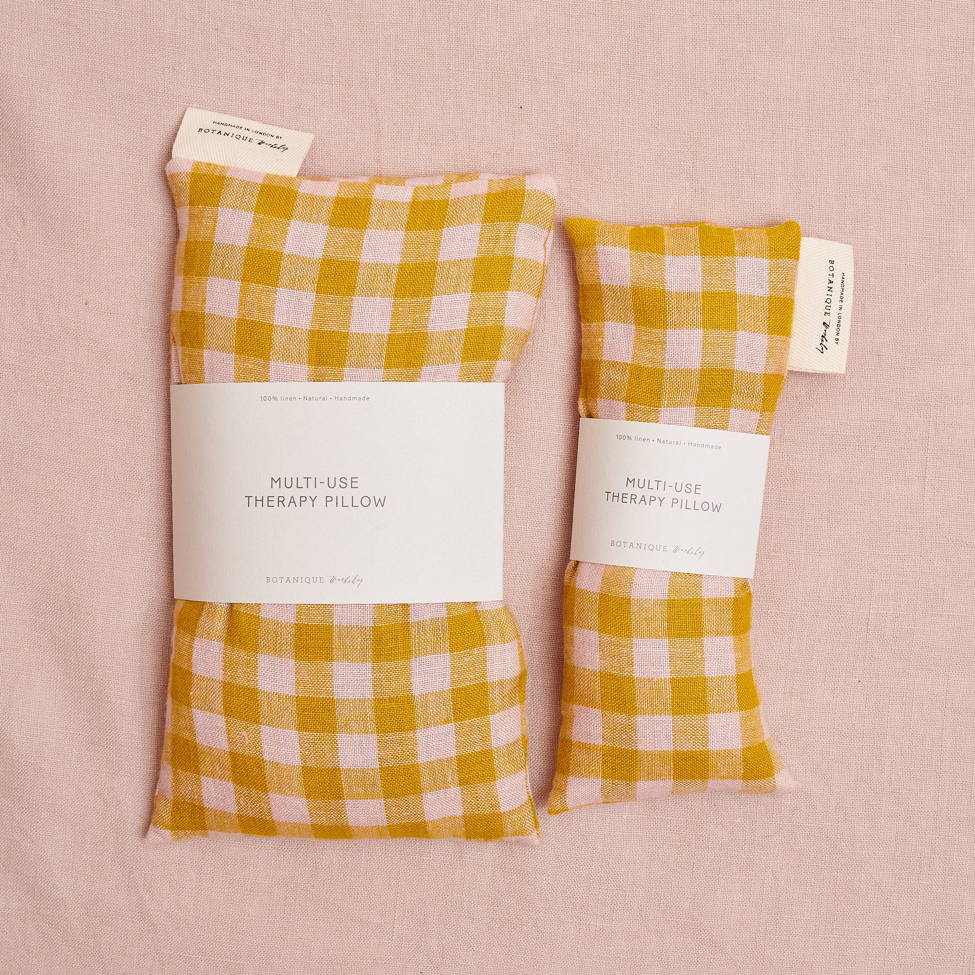 Multi-Use Lavender Therapy Pillow: Linen Wes Gingham