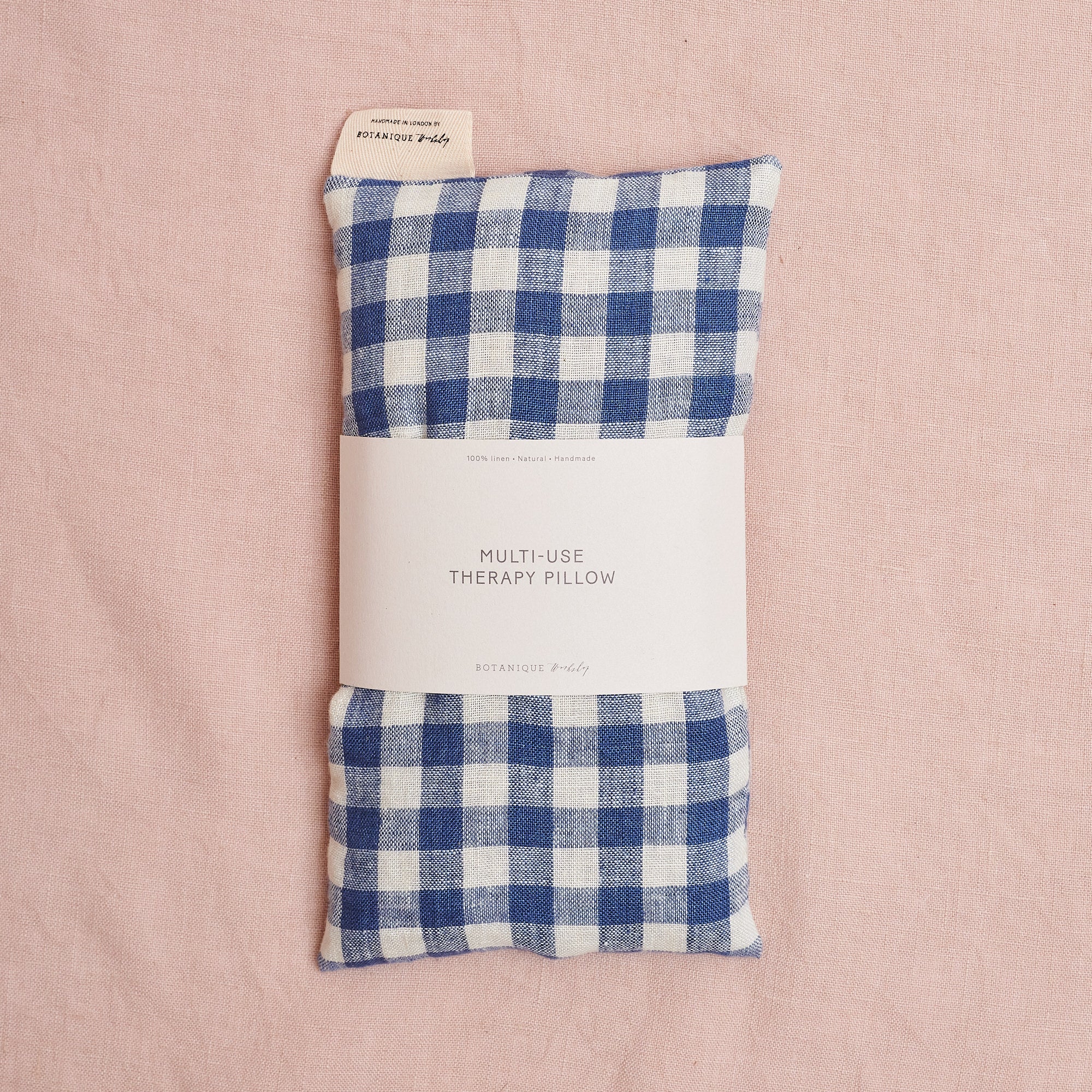 Multi-Use Lavender Therapy Pillow: Linen Fara Gingham