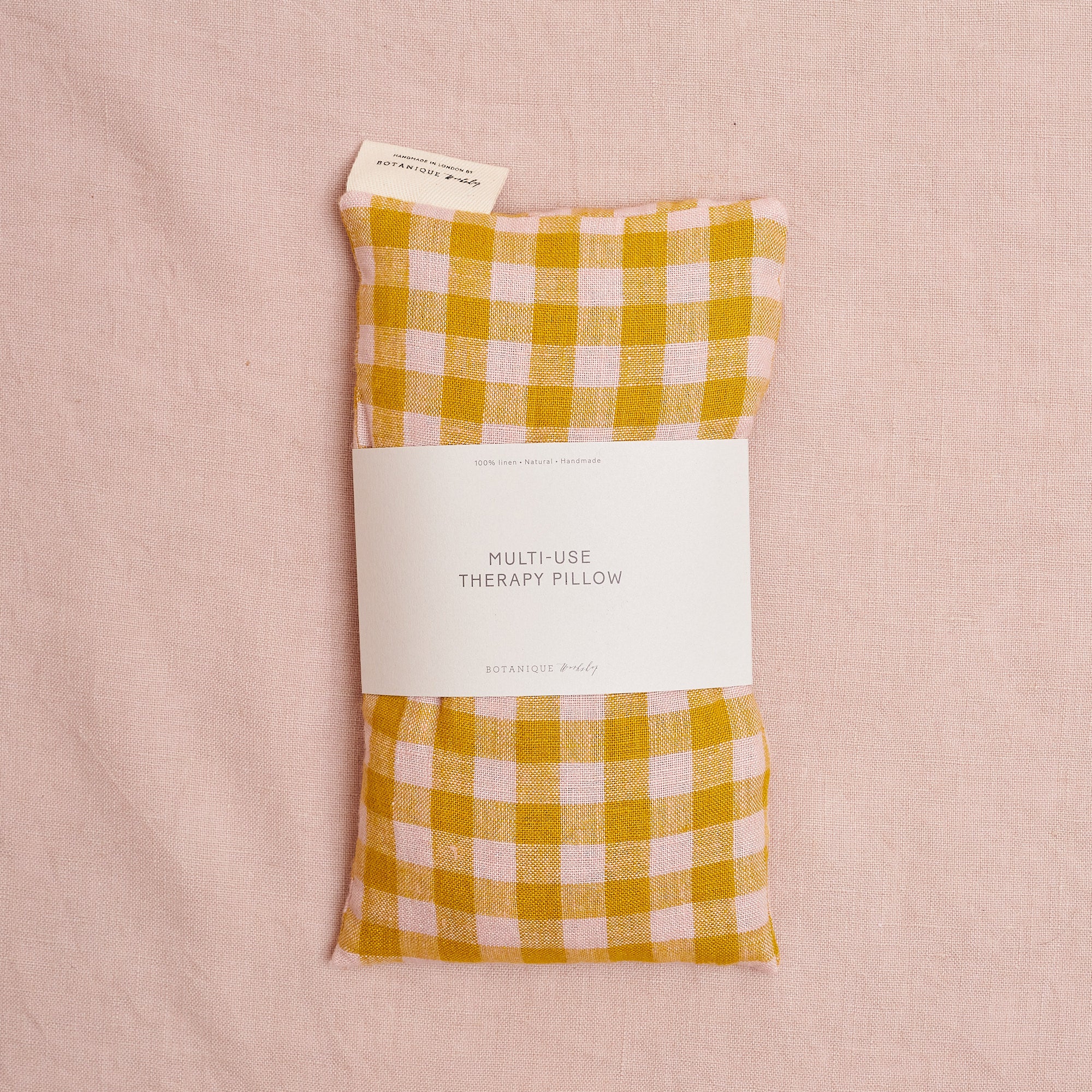 Multi-Use Lavender Therapy Pillow: Linen Wes Gingham