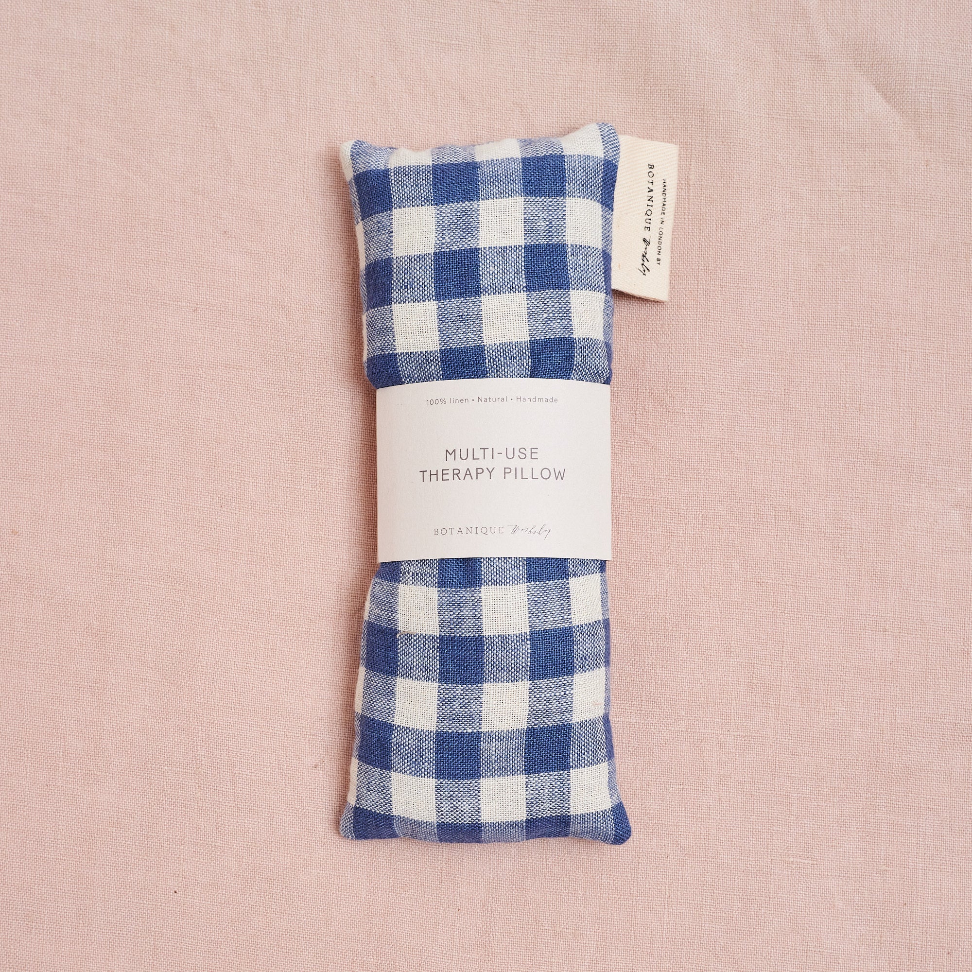 Multi-Use Lavender Therapy Pillow: Linen Fara Gingham