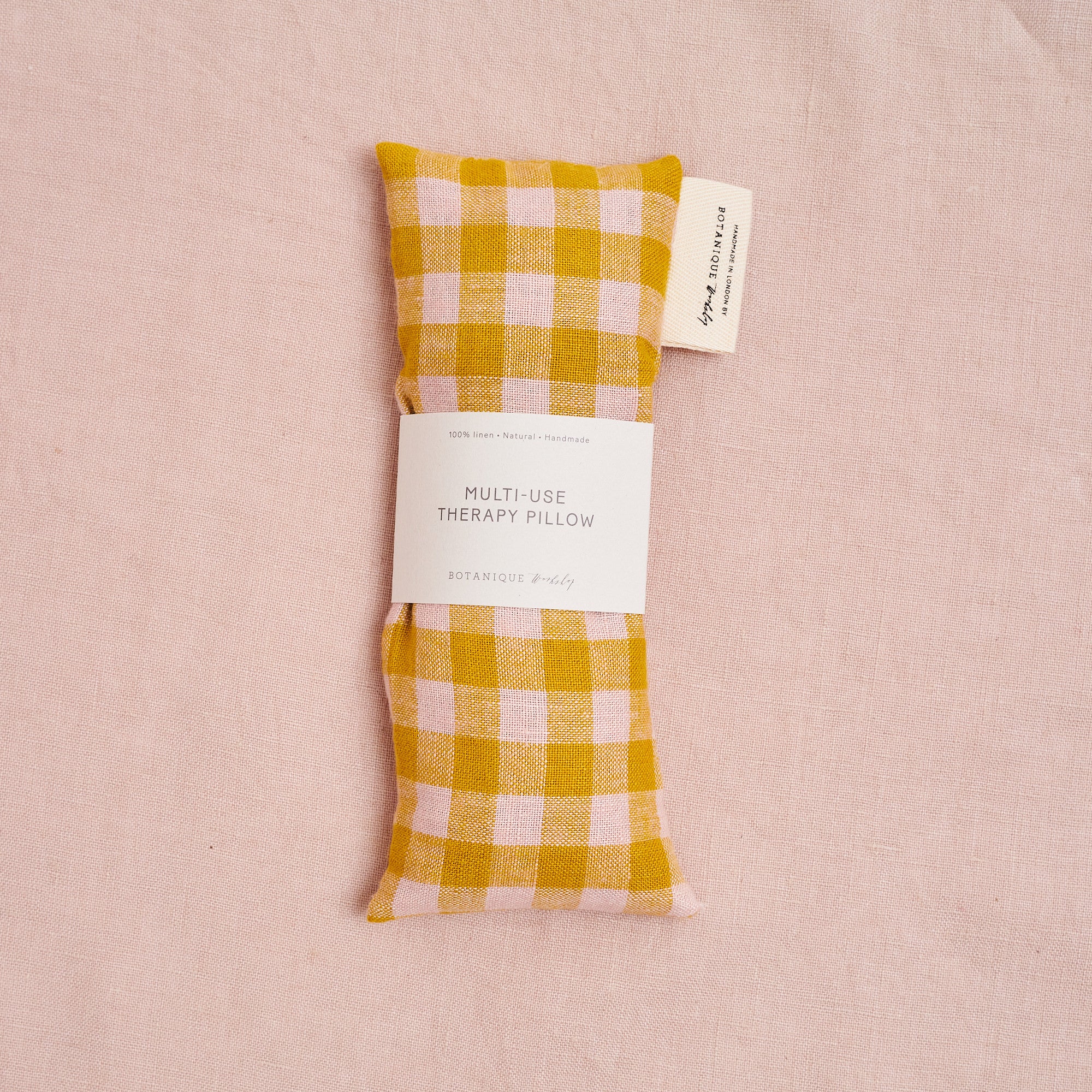 Multi-Use Lavender Therapy Pillow: Linen Wes Gingham