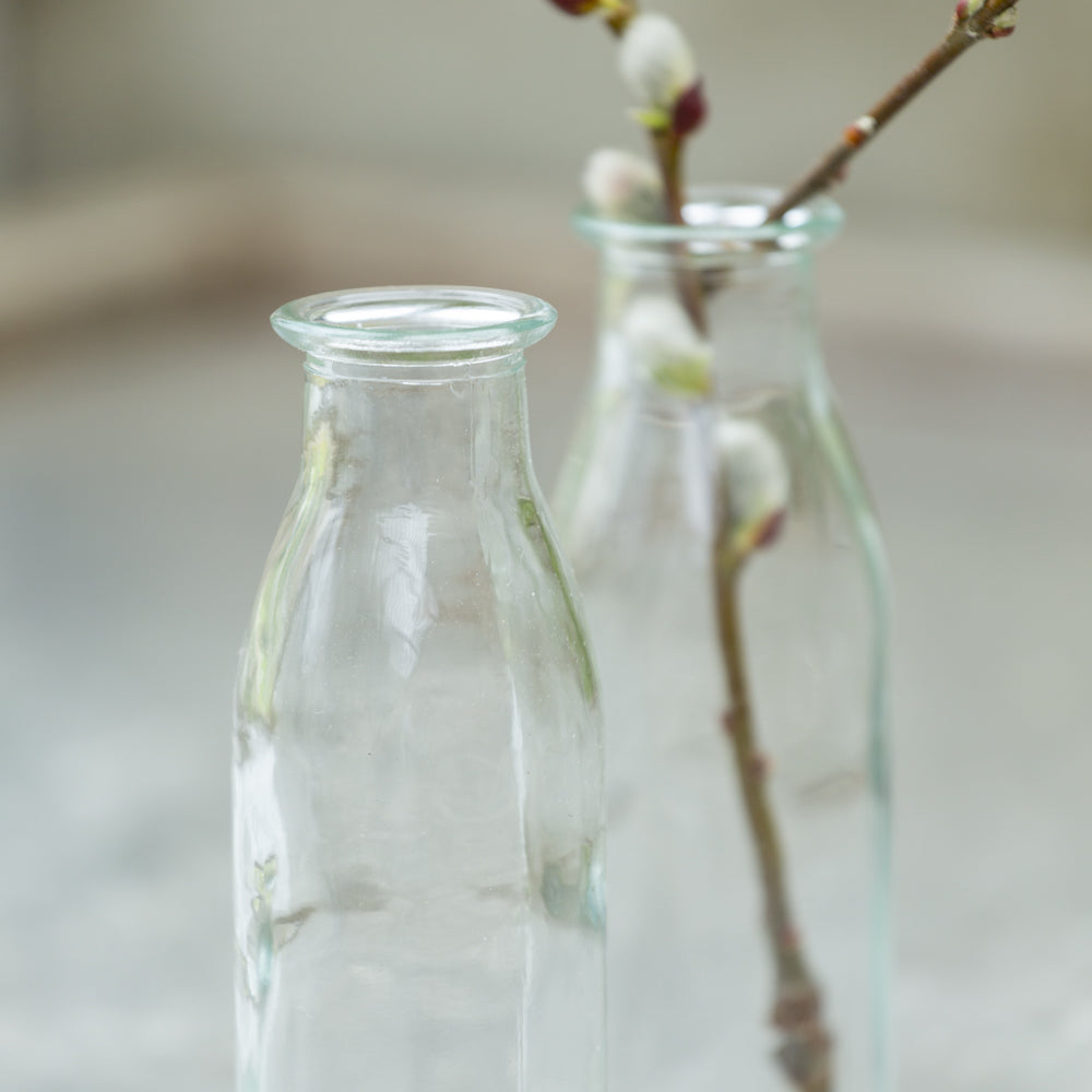 Mini Glass Milk Bottle Vases