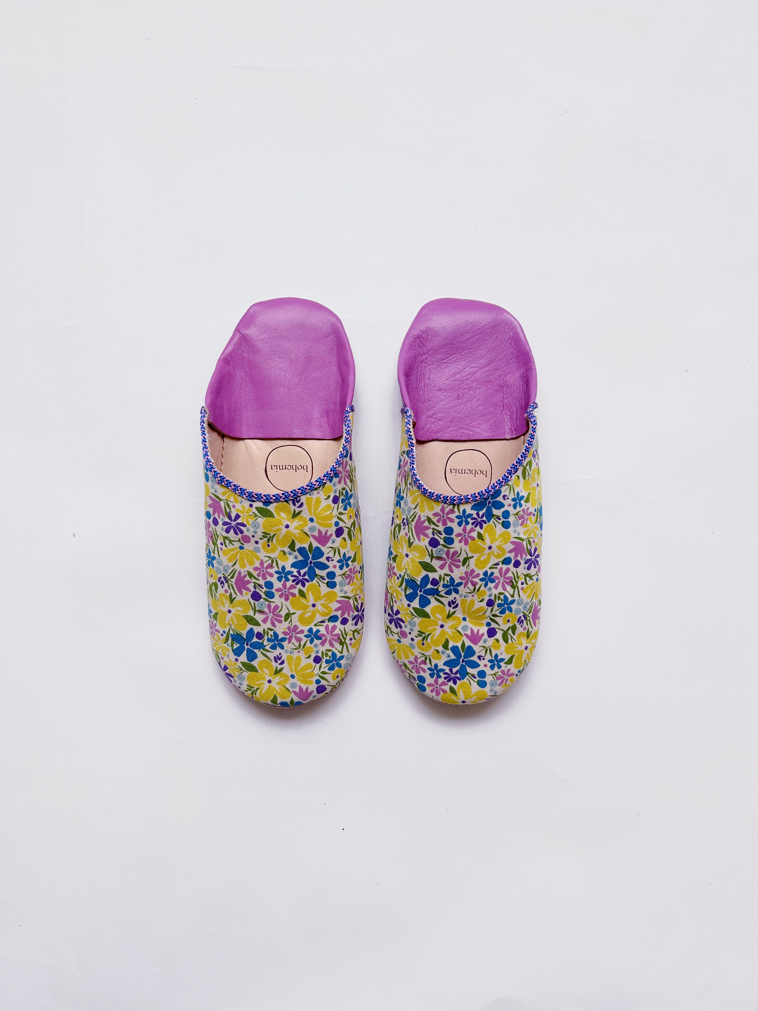 Liberty Print Babouche Slippers | Bohemian Bloom | 3 Sizes Available