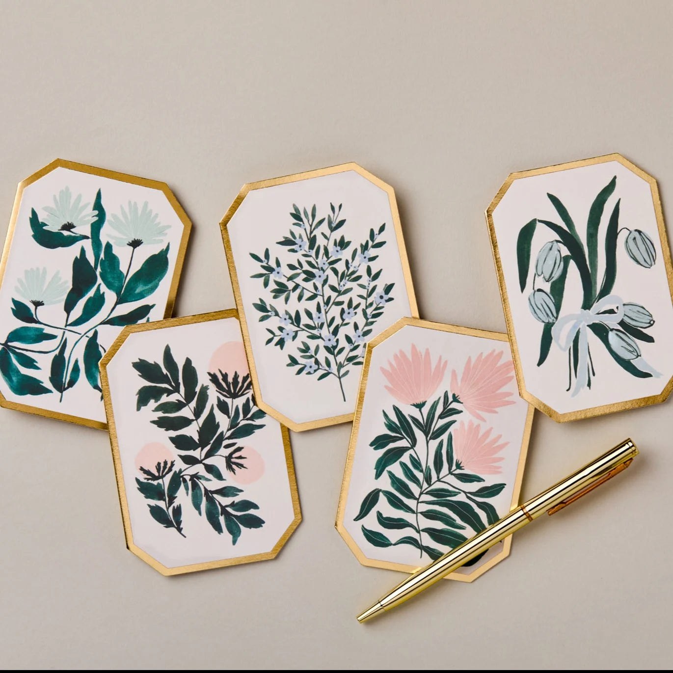 Tulips Botanical Die Cut Mini Card