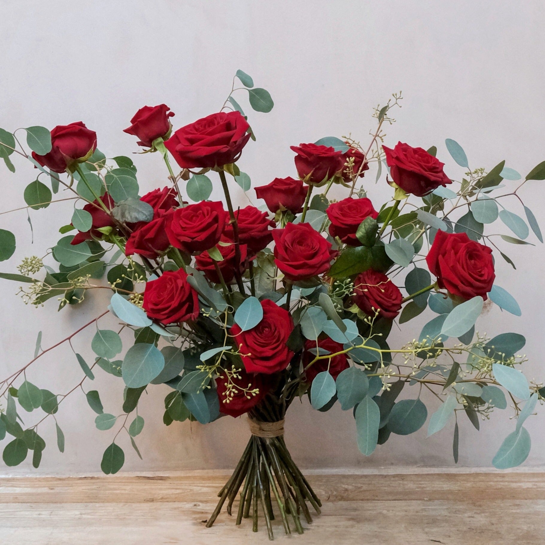 Luxe Red Roses Valentine's Bouquet: Valentines Pre Order