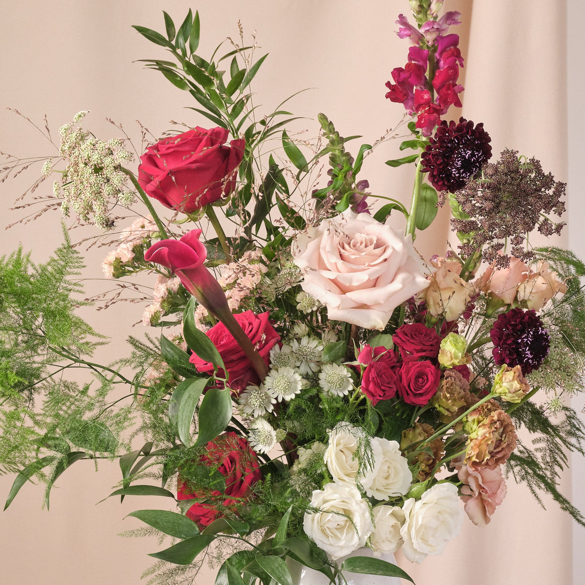 Romantic Reds Vase Arrangements