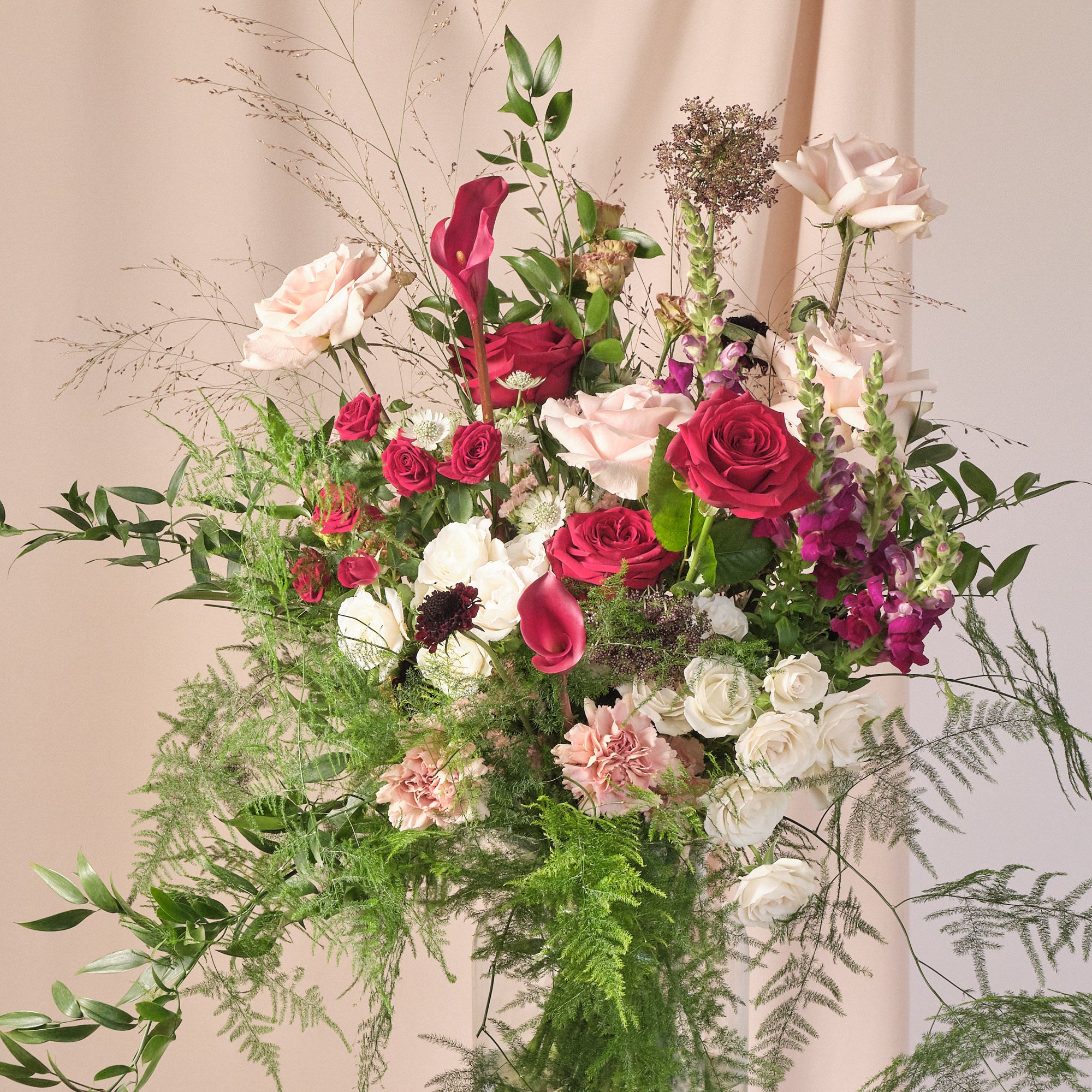 Romantic Reds Vase Arrangements