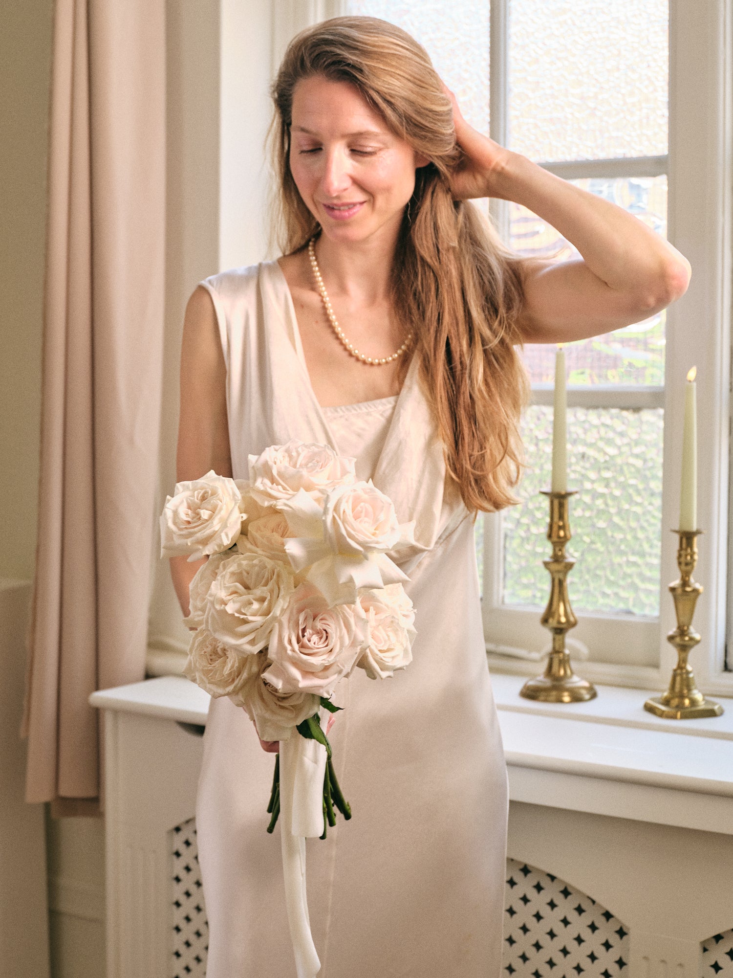 White Roses Bridal Bouquet