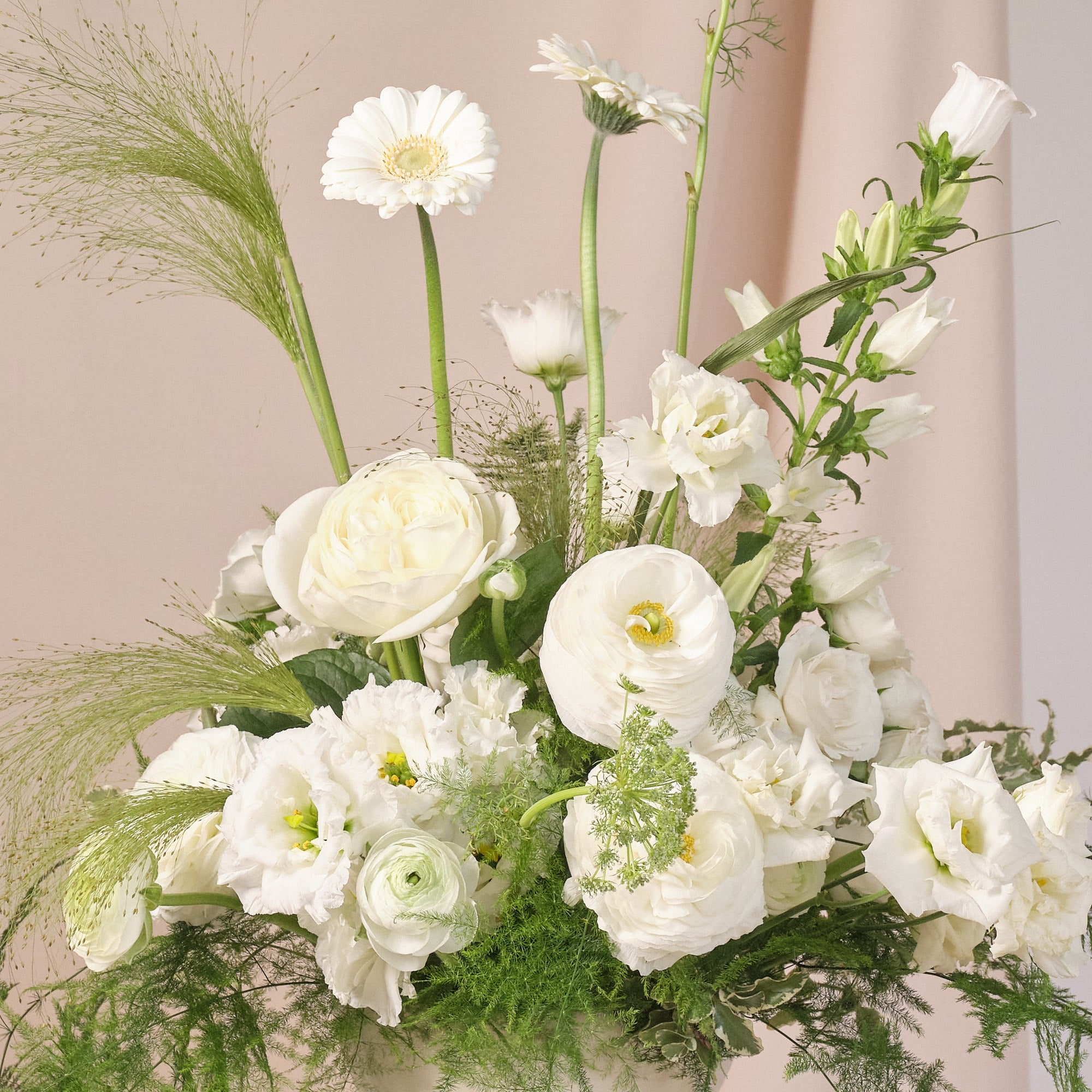 Whimsical White Bowl Arrangements