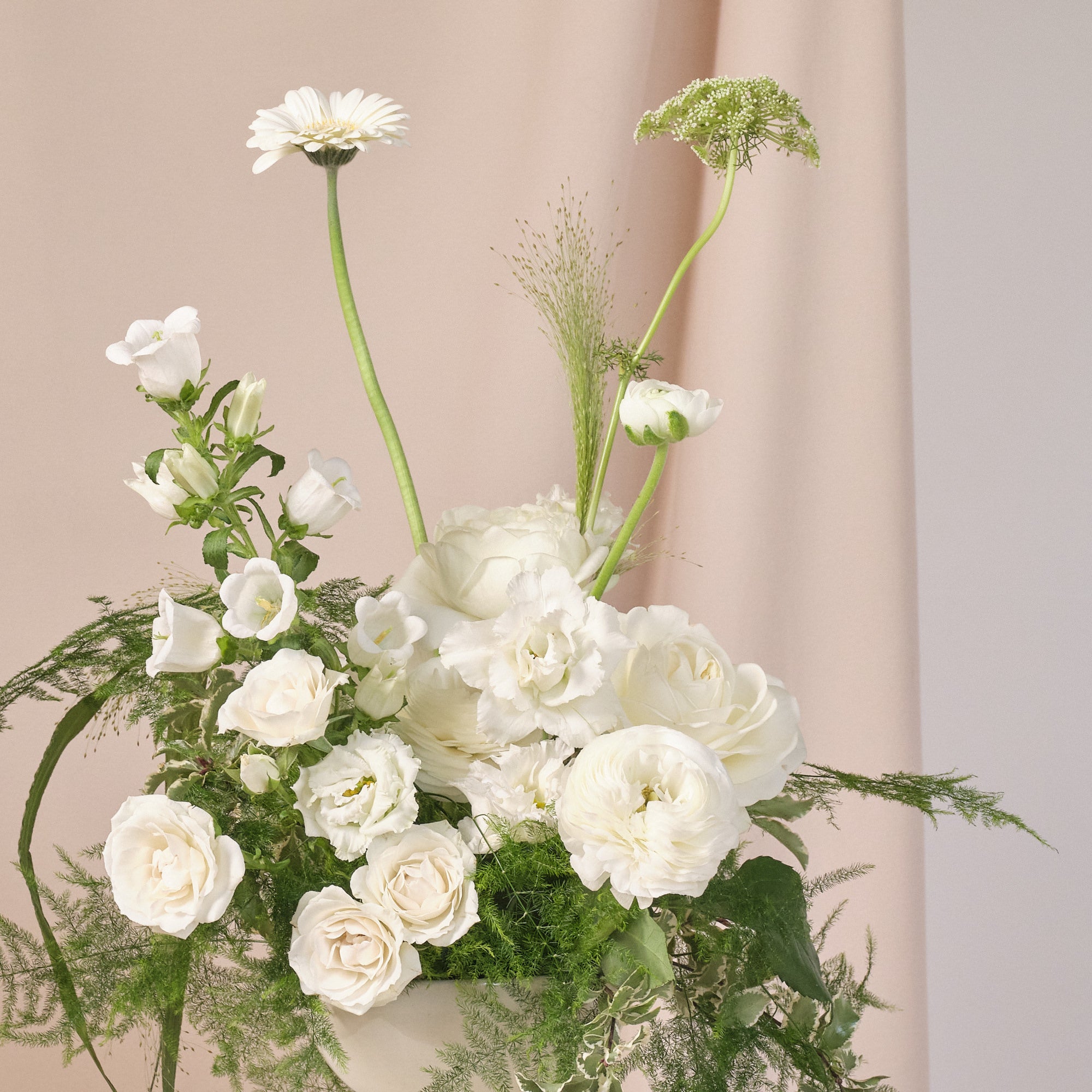 Whimsical White Bowl Arrangements