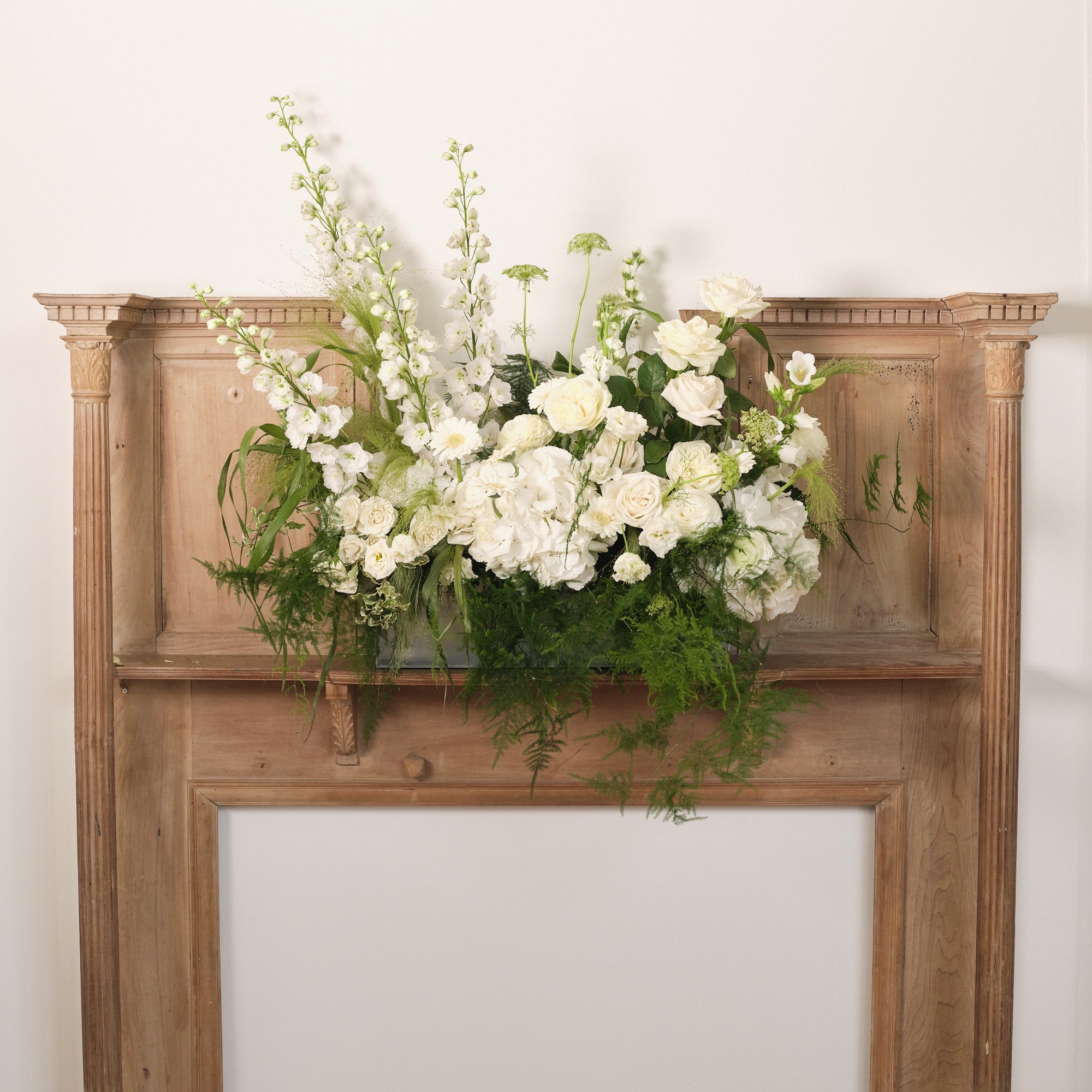 Whimsical Whites Large Trough Arrangement
